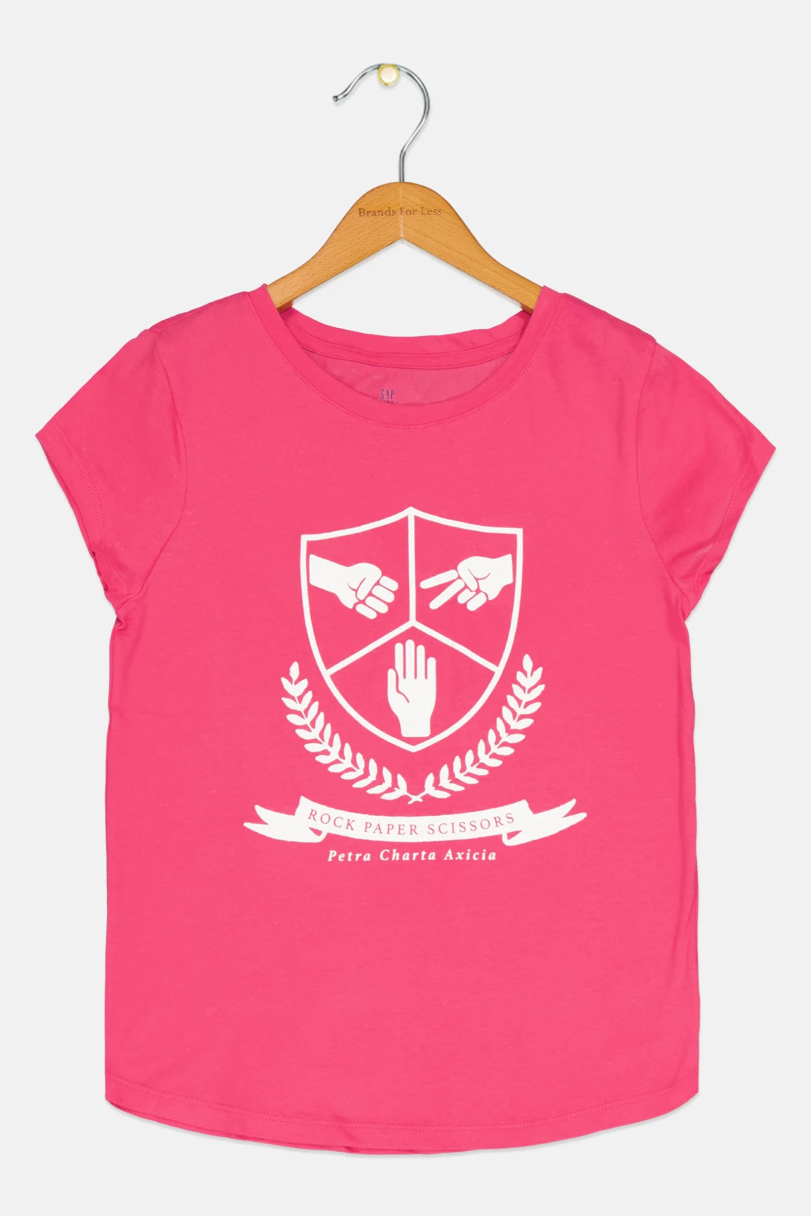 Kids Girl Graphic Print Short Sleeves T-Shirt, Pink