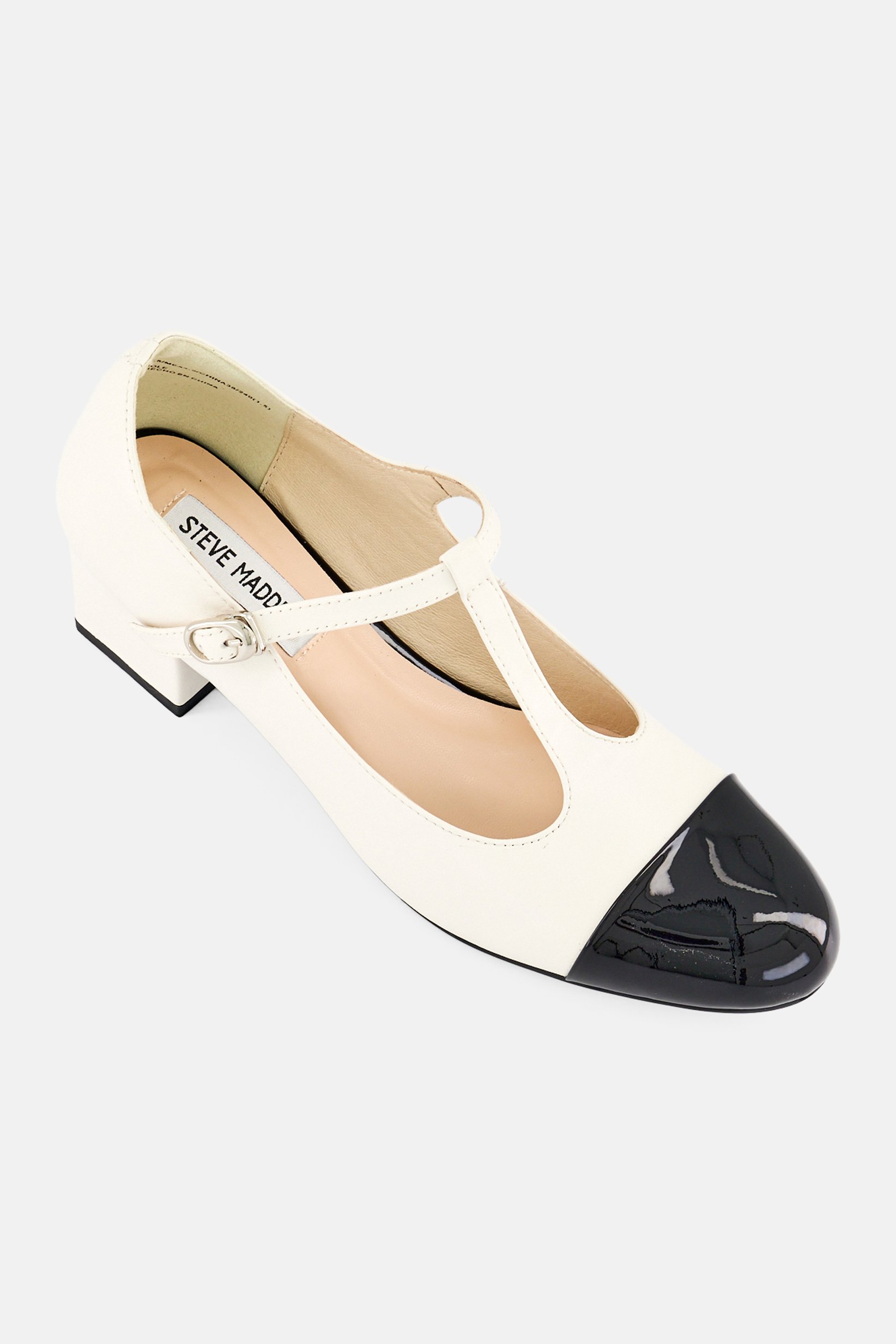 Women Eve Adjustable Buckle Pumps, Off White