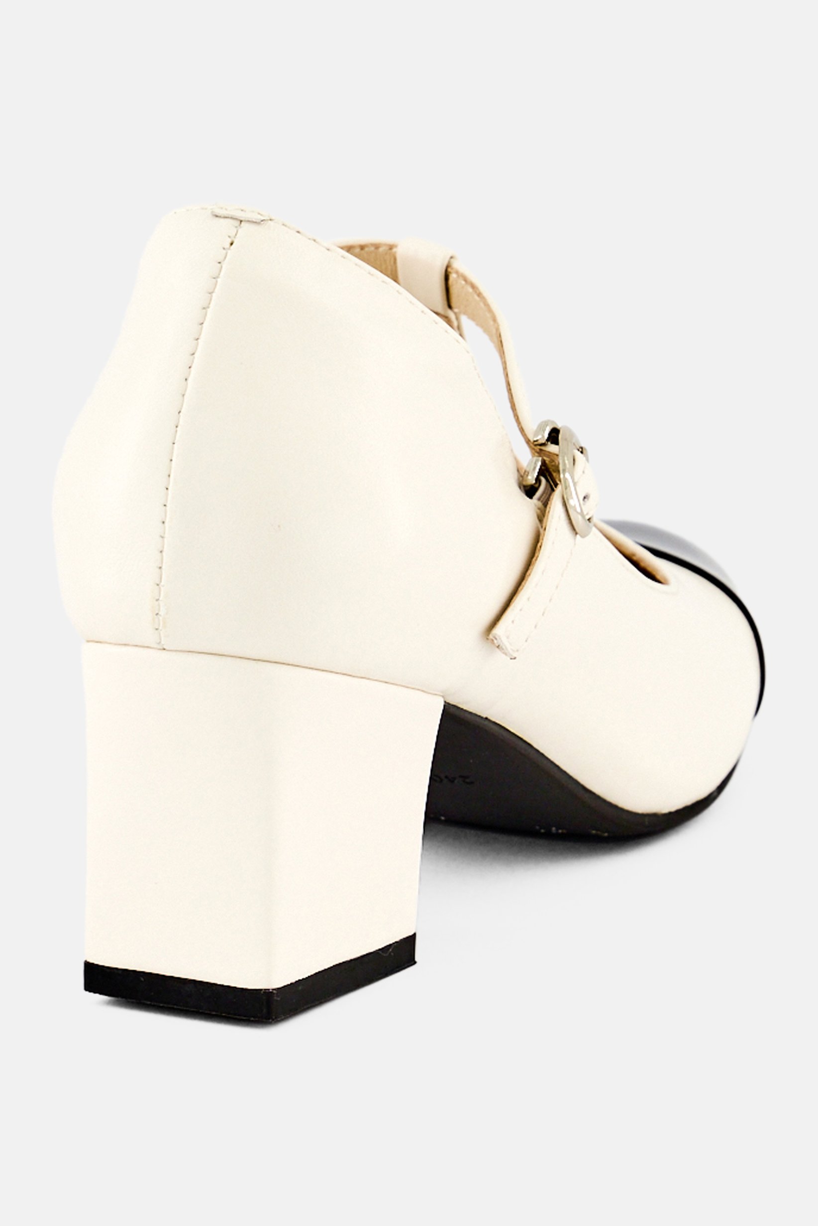 Women Eve Adjustable Buckle Pumps, Off White