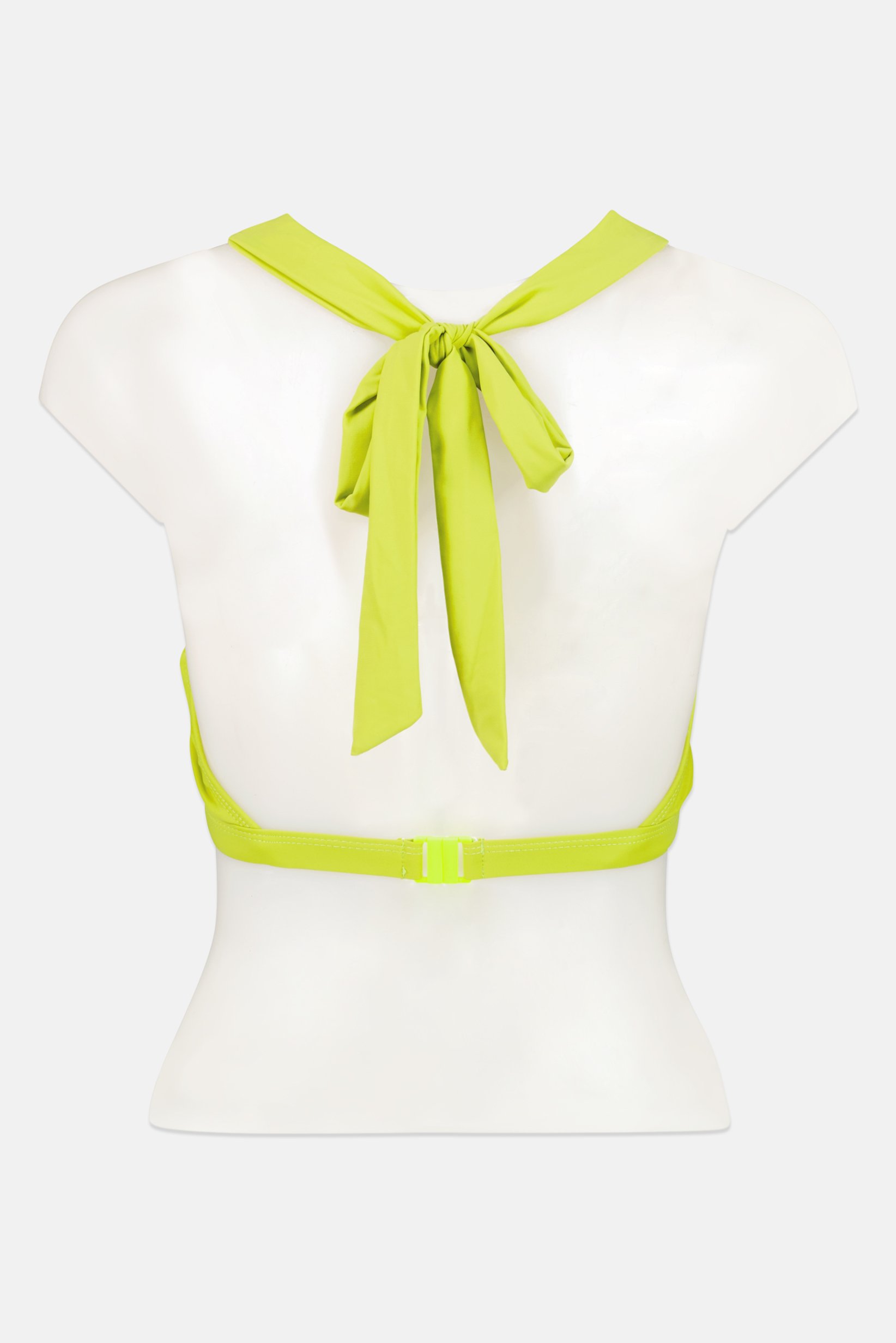 Women Non-Padded Plain Bikini Top, Green