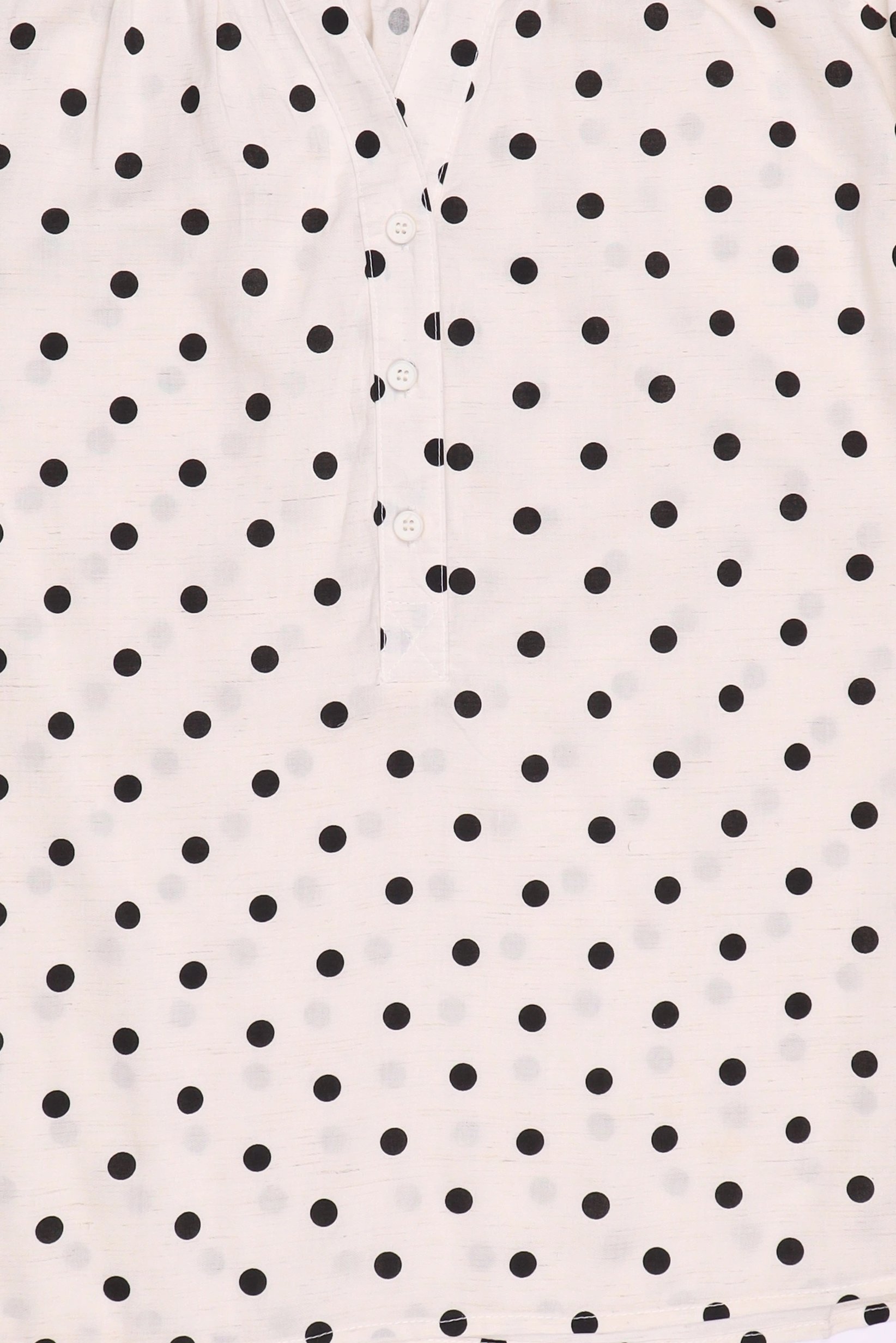 Women V-Neck Polka Dots Long Sleeve Blouse, Multicolor