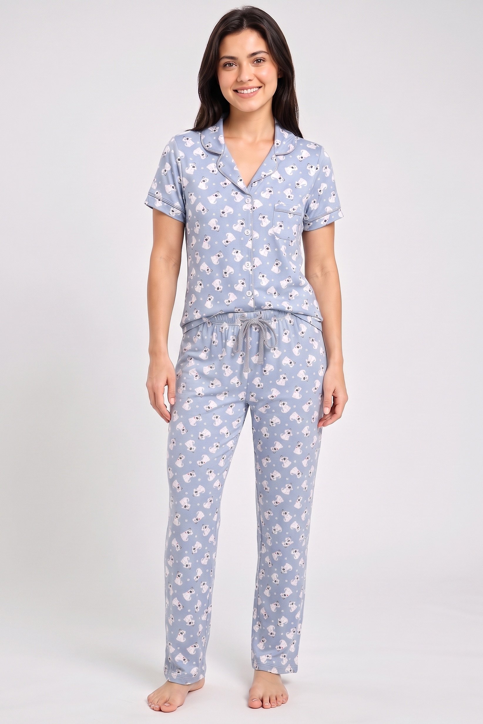 Women 3  Pcs Allover Print Top And Bottom Set, Multicolor