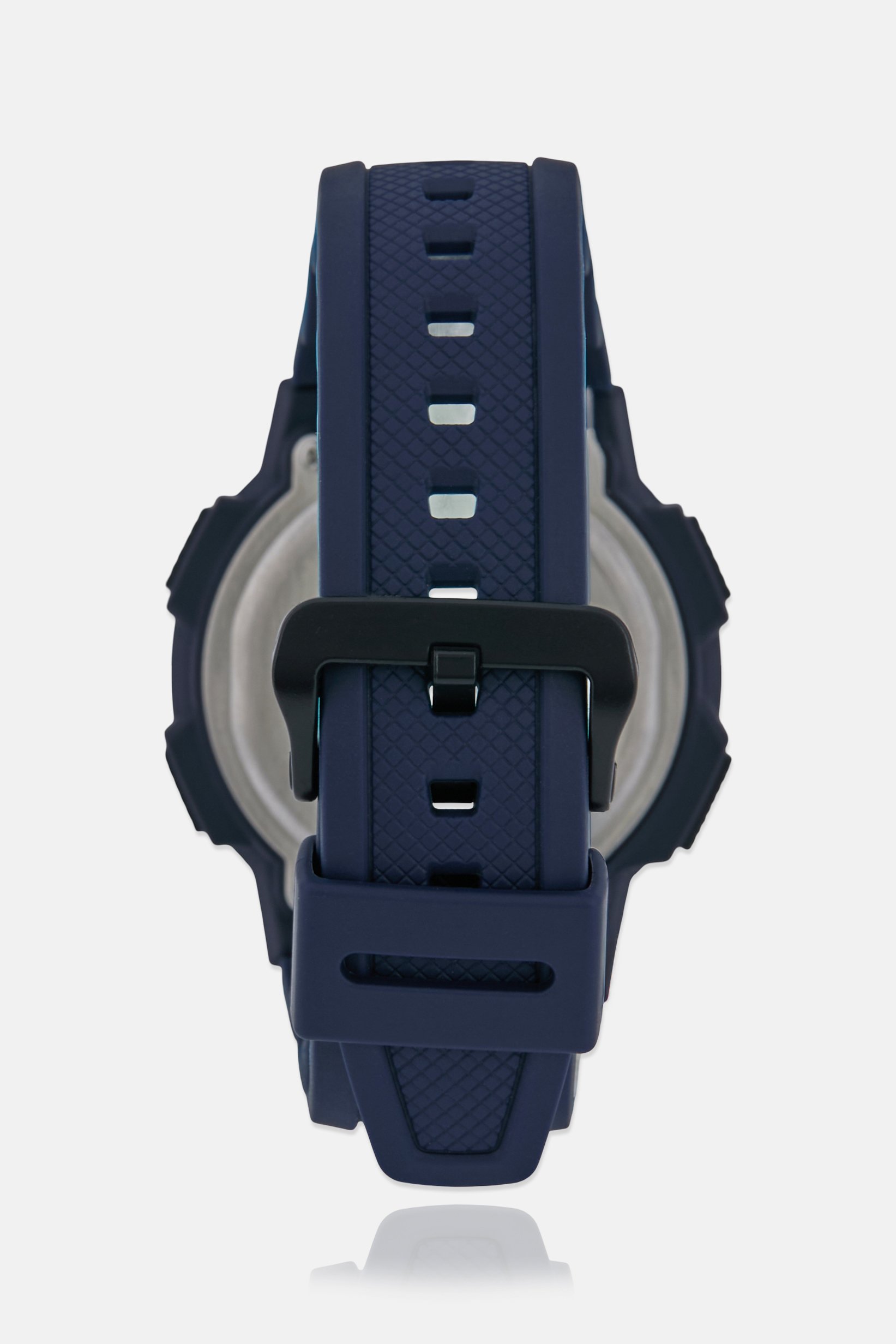 Men AE1000W2AVDF Silicone Digital Watch 48 mm, Navy