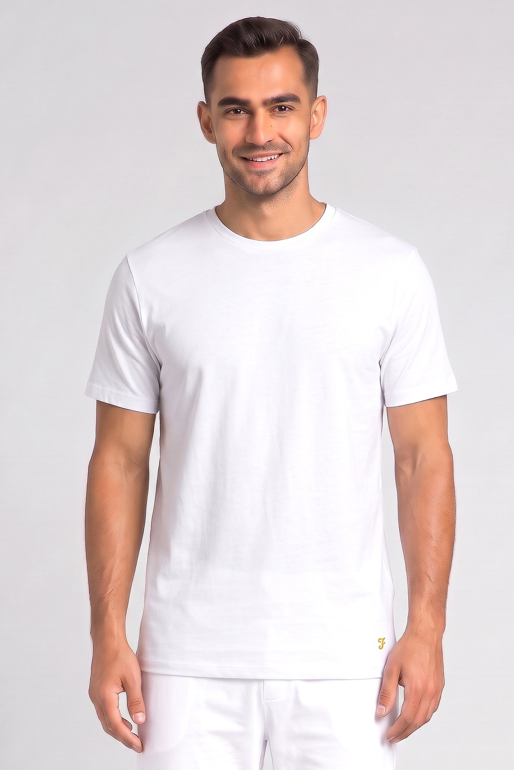 Men 3 Piece Crew Neck Short Sleeve Heather Lounge T-shirt, Multicolor
