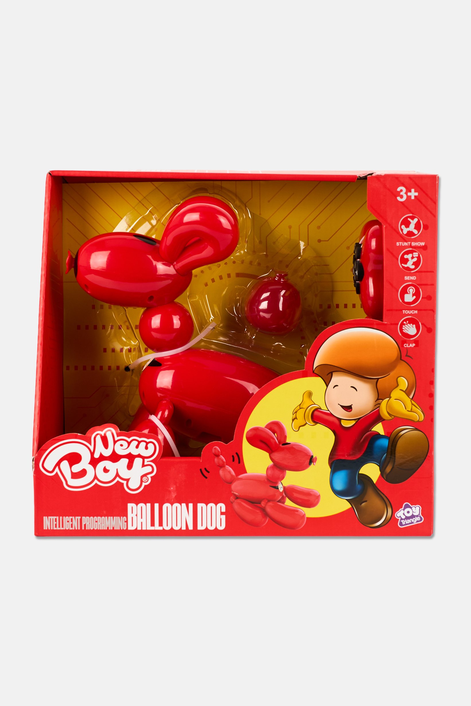New Boy Robot Intelligent Programming Balloon Dog, Red