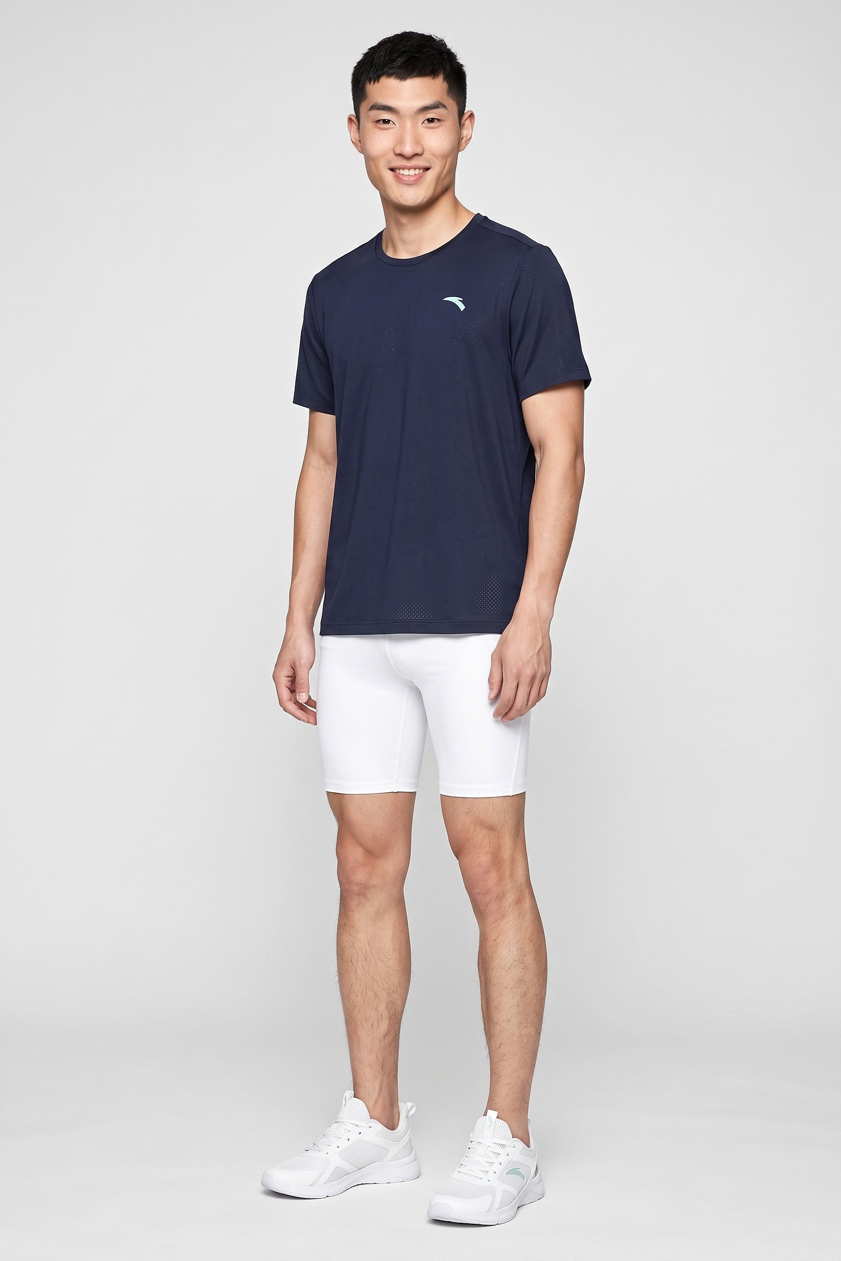 Men Regular Fit Short Sleeve Training T-Shirt, Navy