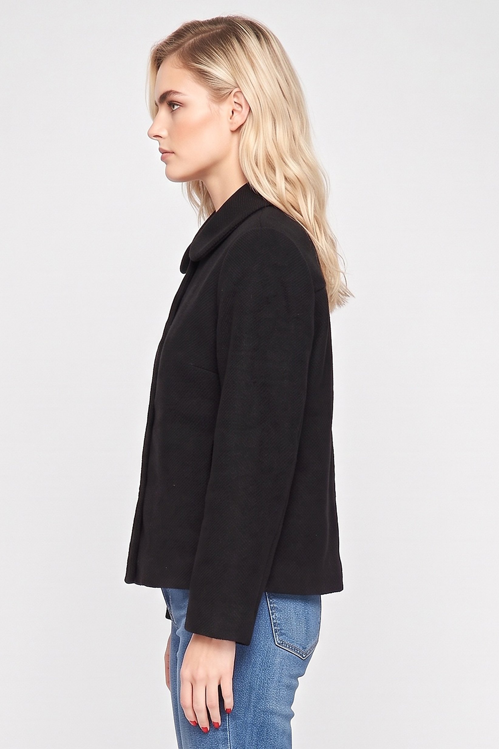 Women Solid Softshell Jacket, Black