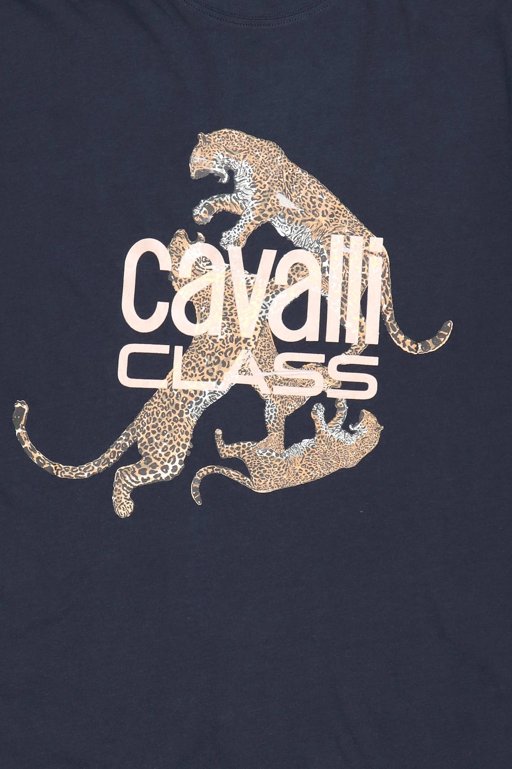 Men Crew Neck Short Sleeve Brand Logo T-Shirt, Dark Navy