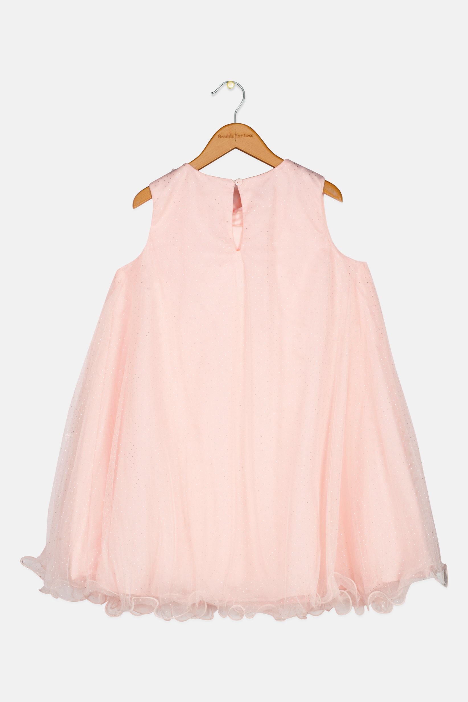 Kids Girl Metallic Dress, Light Pink