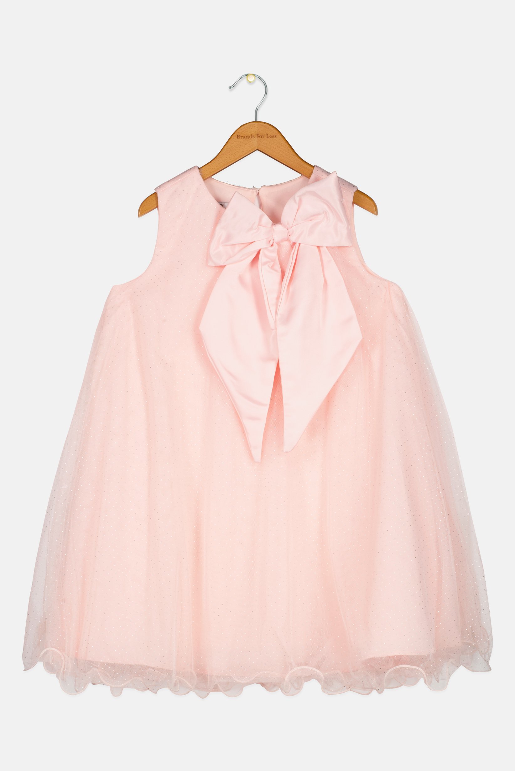 Kids Girl Metallic Dress, Light Pink