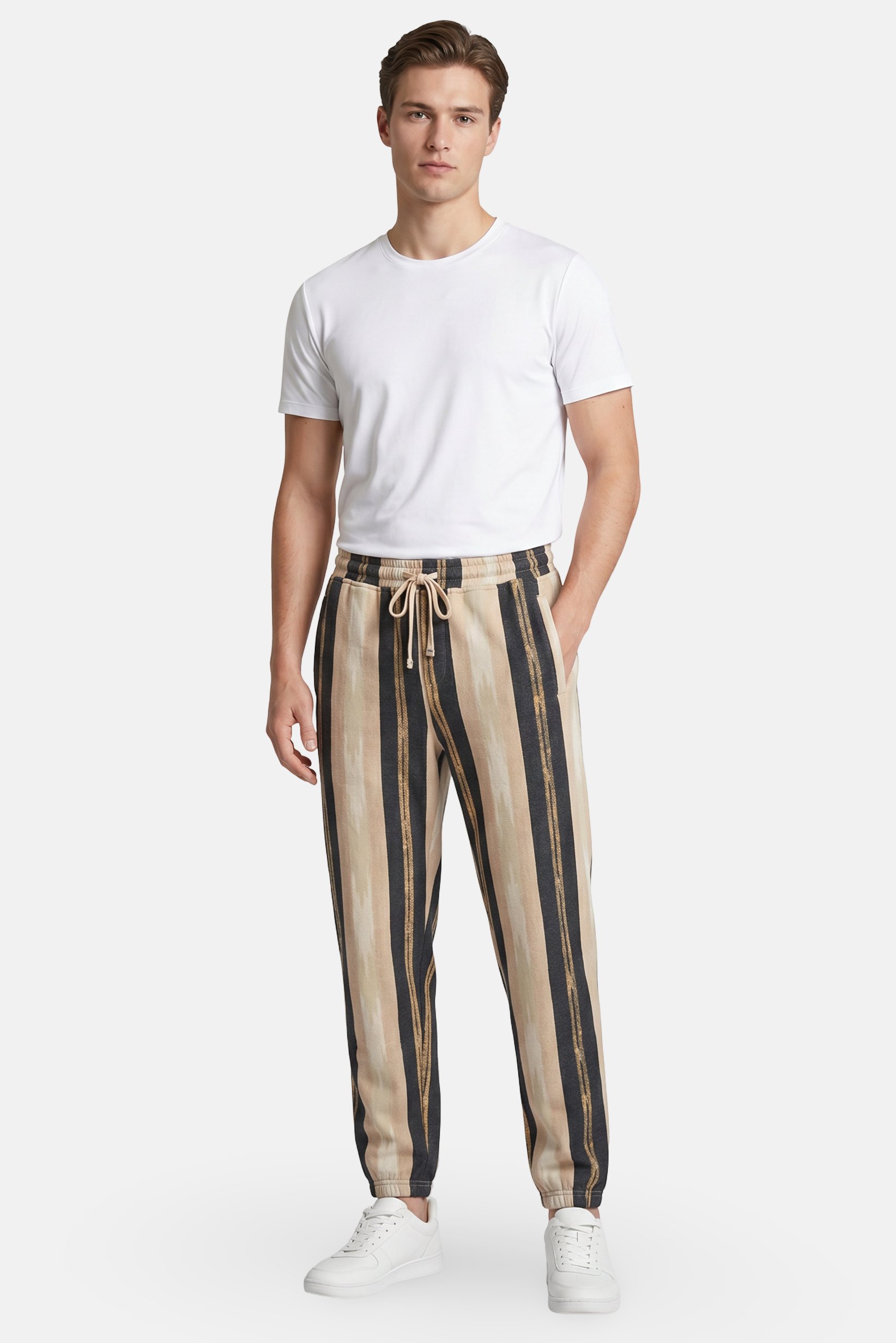 Men Regular Fit Embroidered Logo Sweatpants, Multicolor