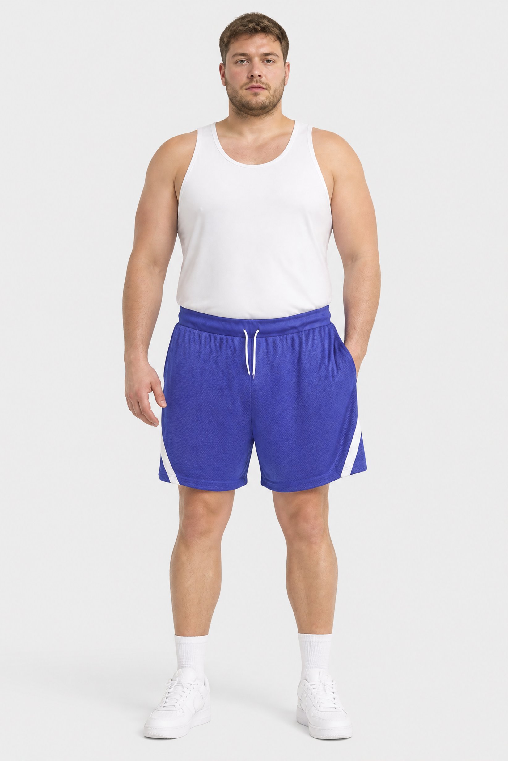 Men Sportswear Fit 5 Inseam Training Shorts, Blue