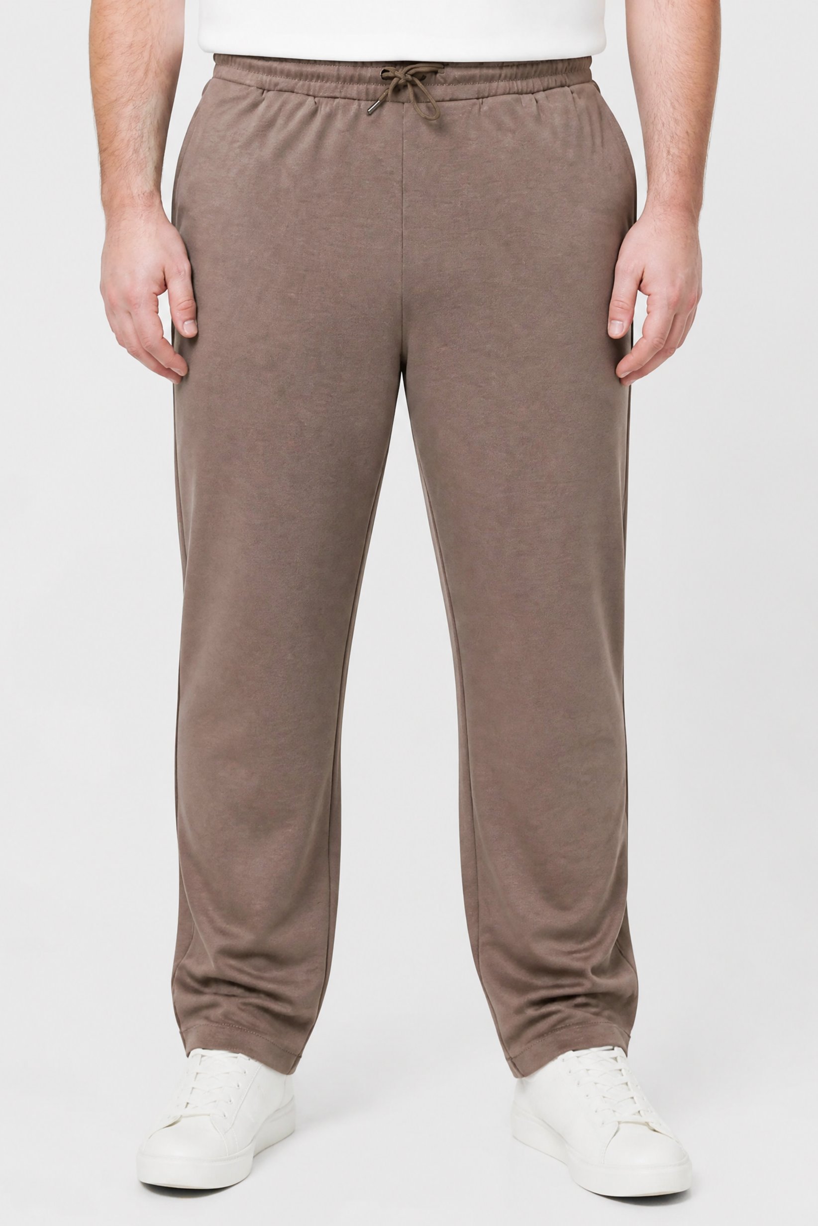 Men Regular Fit Solid Sweatpants, Taupe