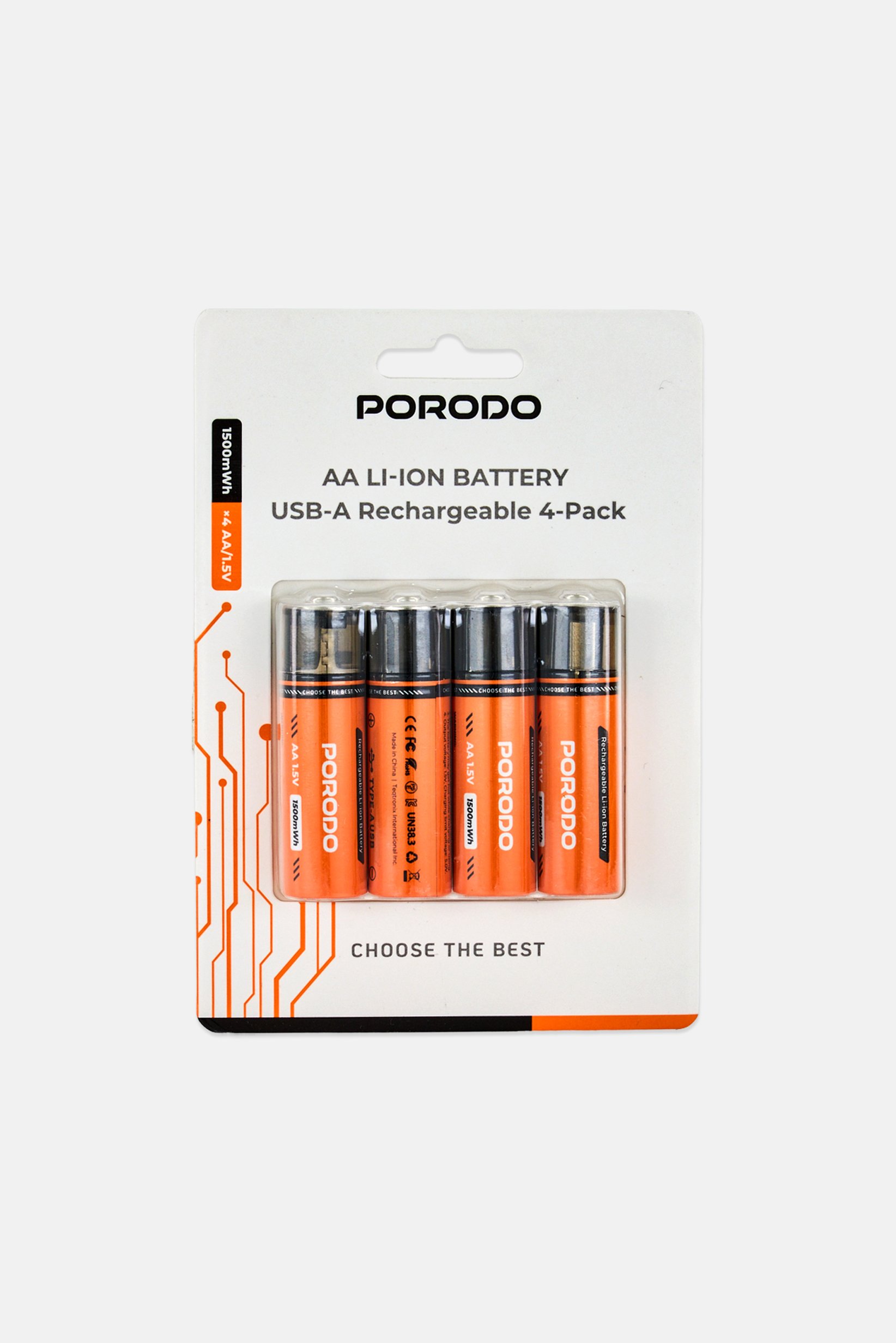 Rechargeable AA Battery with Built-in USB Charging Port