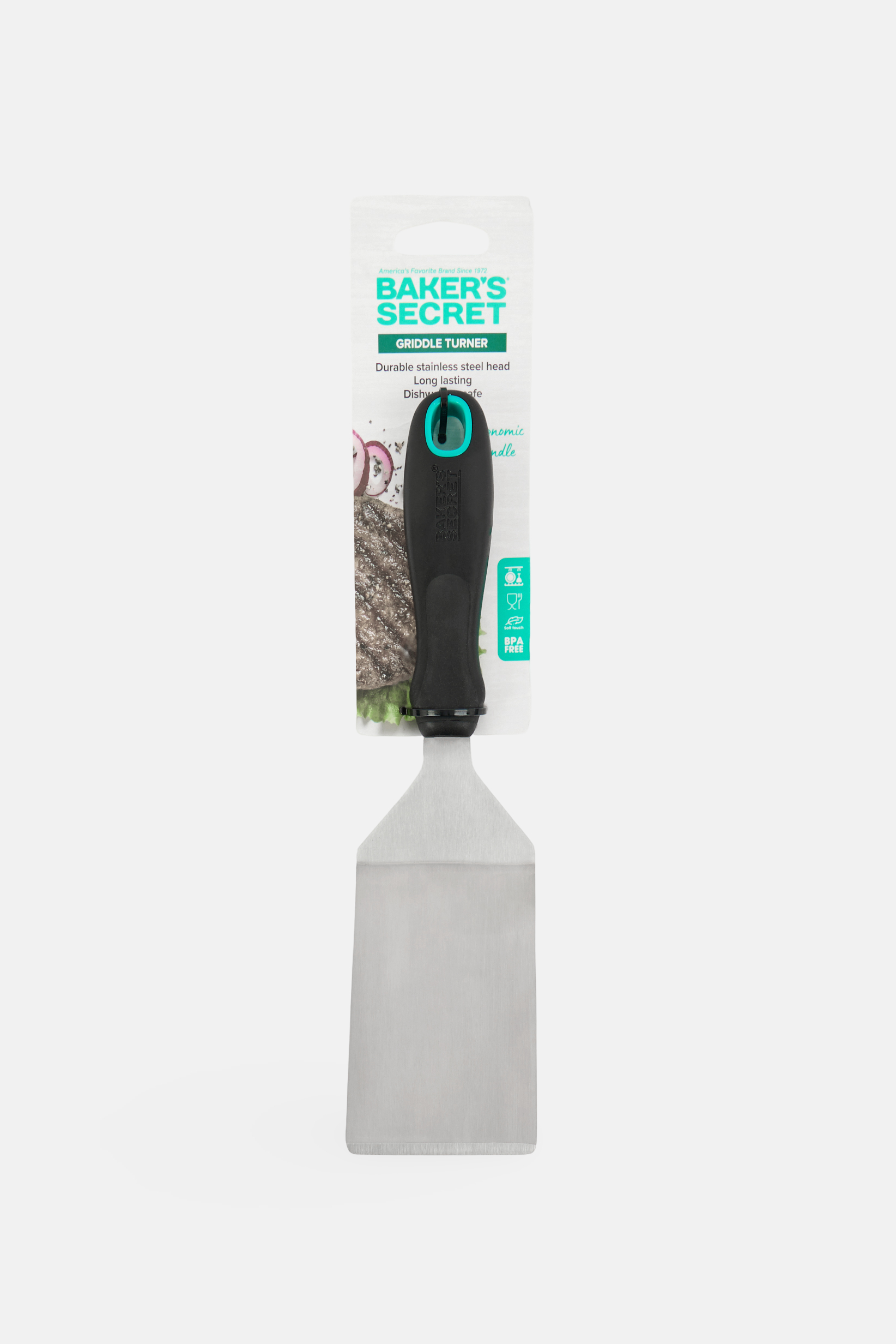 Stainless Steel Griddle Turner, Black