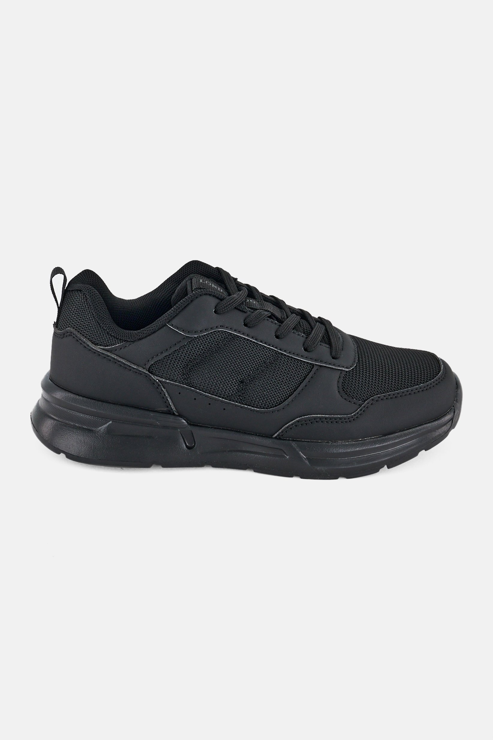Women Lace Up Sneakers, Black