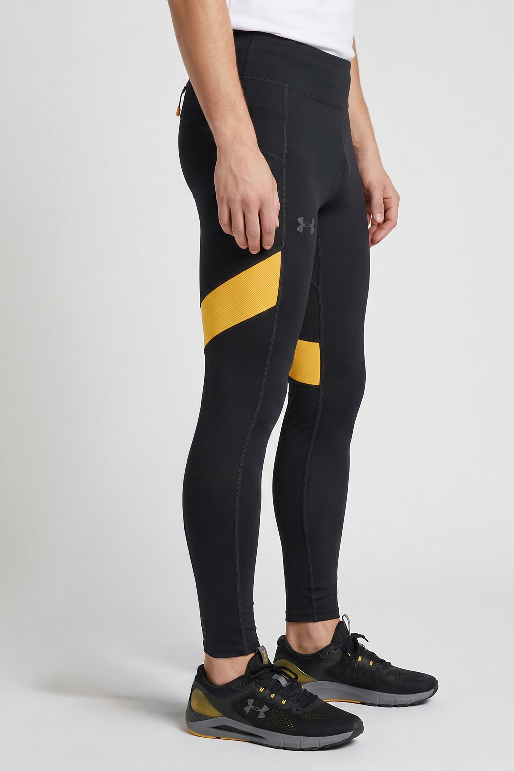 Men Sportswear Fit Pull On Training Leggings, Black