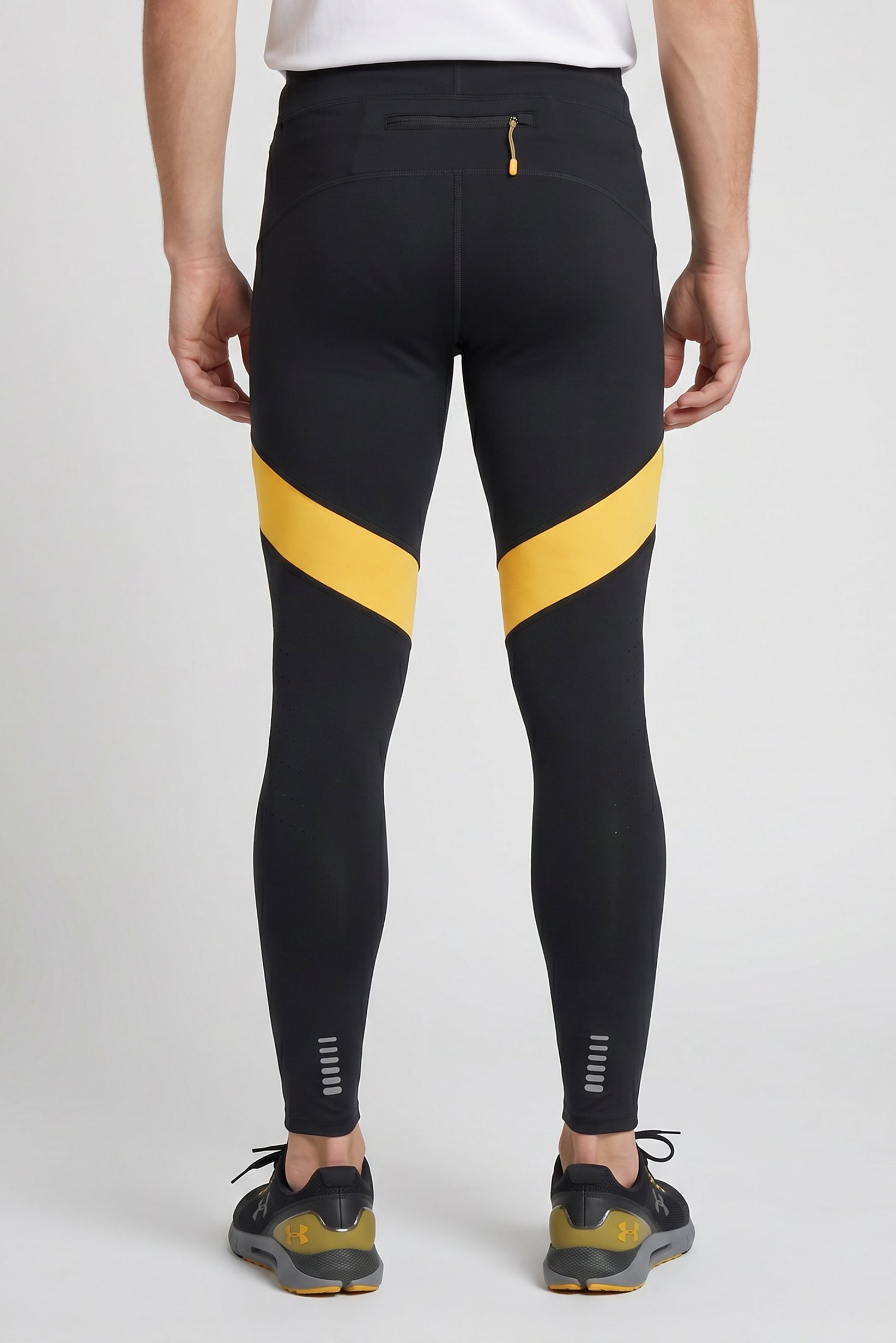 Men Sportswear Fit Pull On Training Leggings, Black