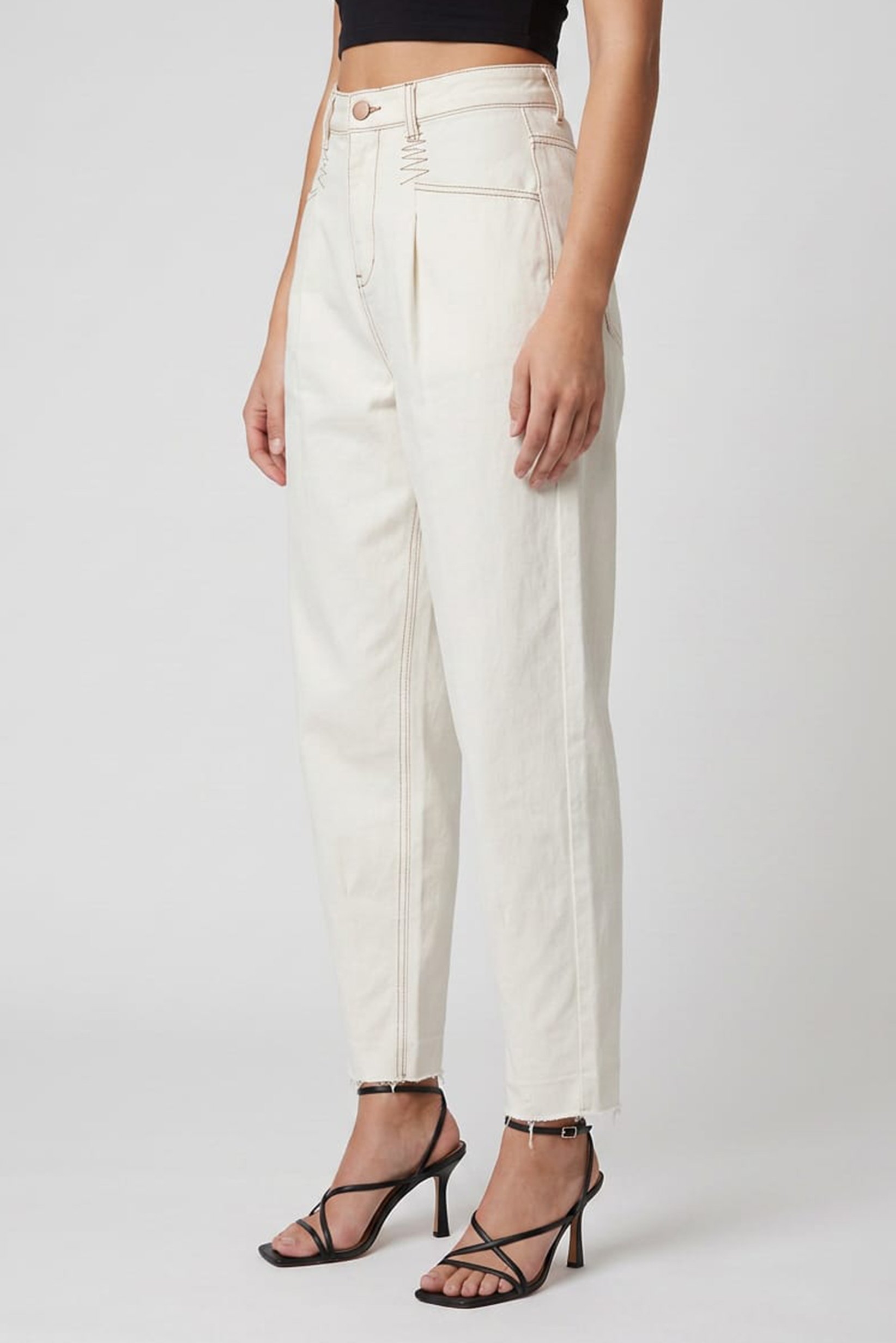 Women Regular Fit Solid No Stretch Jeans, Cream