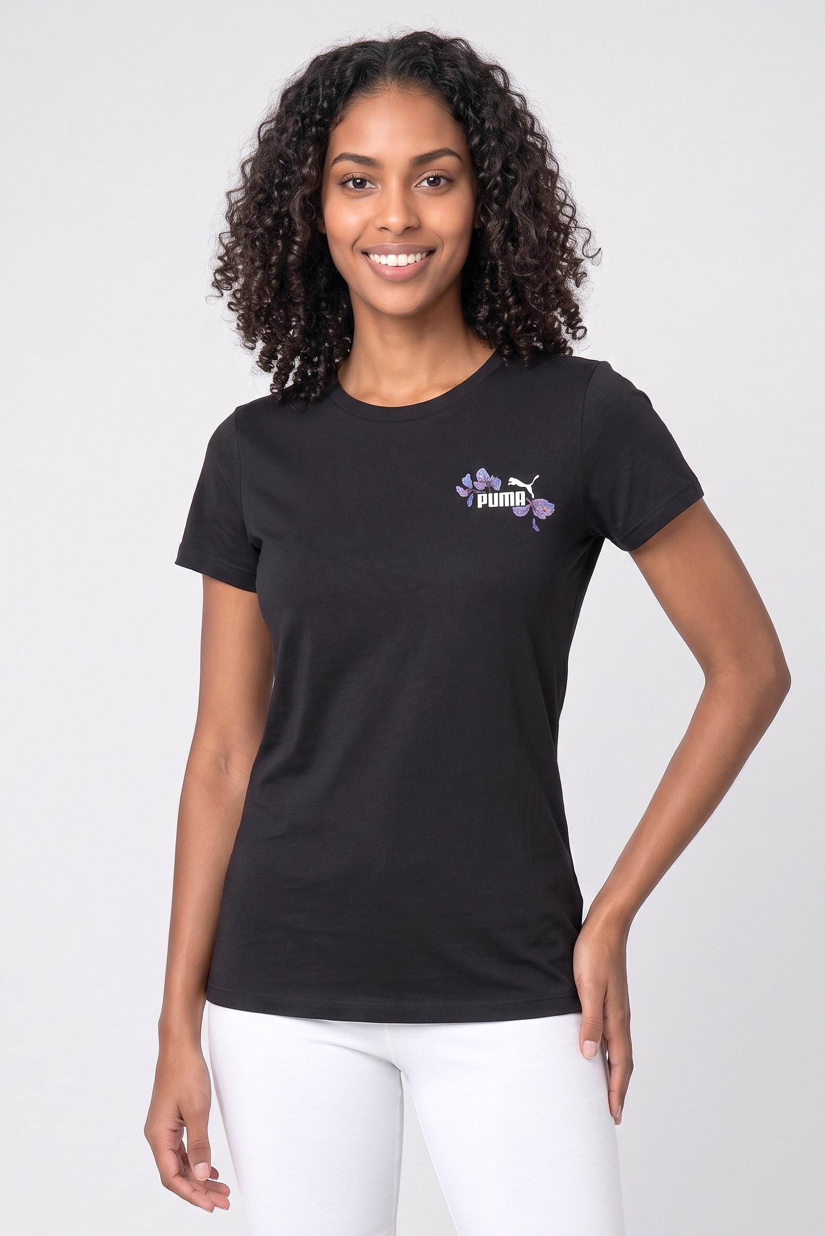 Women Sportswear Fit Short Sleeve Training T-Shirt, Black