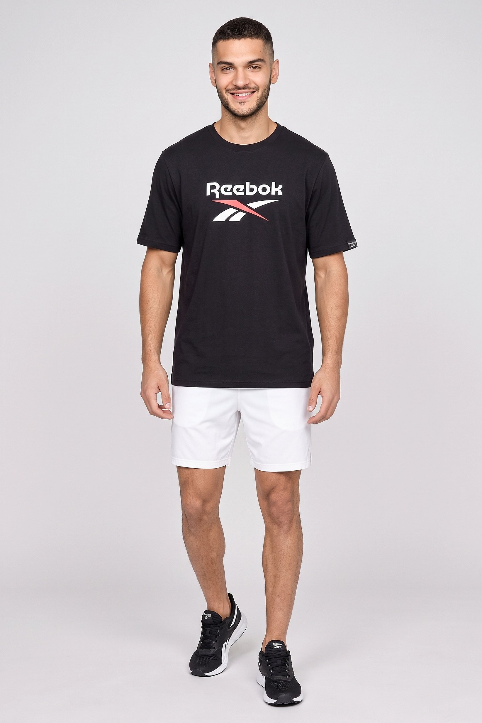 Men Sportswear Fit Short Sleeve Outdoor T-Shirt, Black