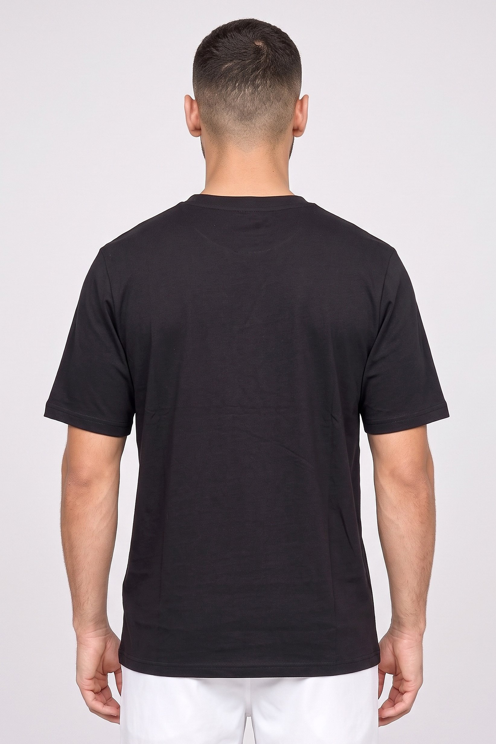 Men Sportswear Fit Short Sleeve Outdoor T-Shirt, Black