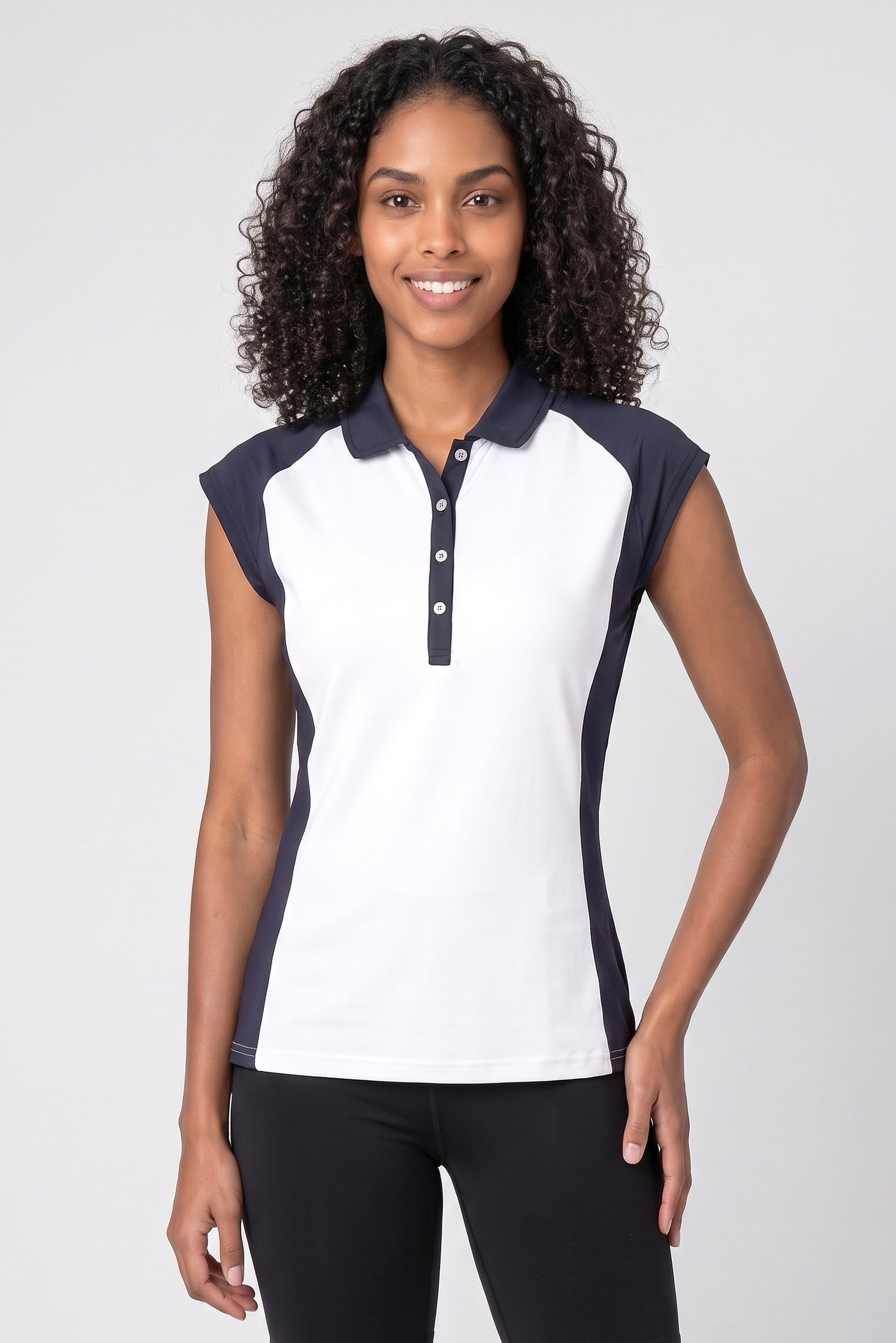 Women Sportswear Fit Short Sleeve Golf Polo Shirt, White