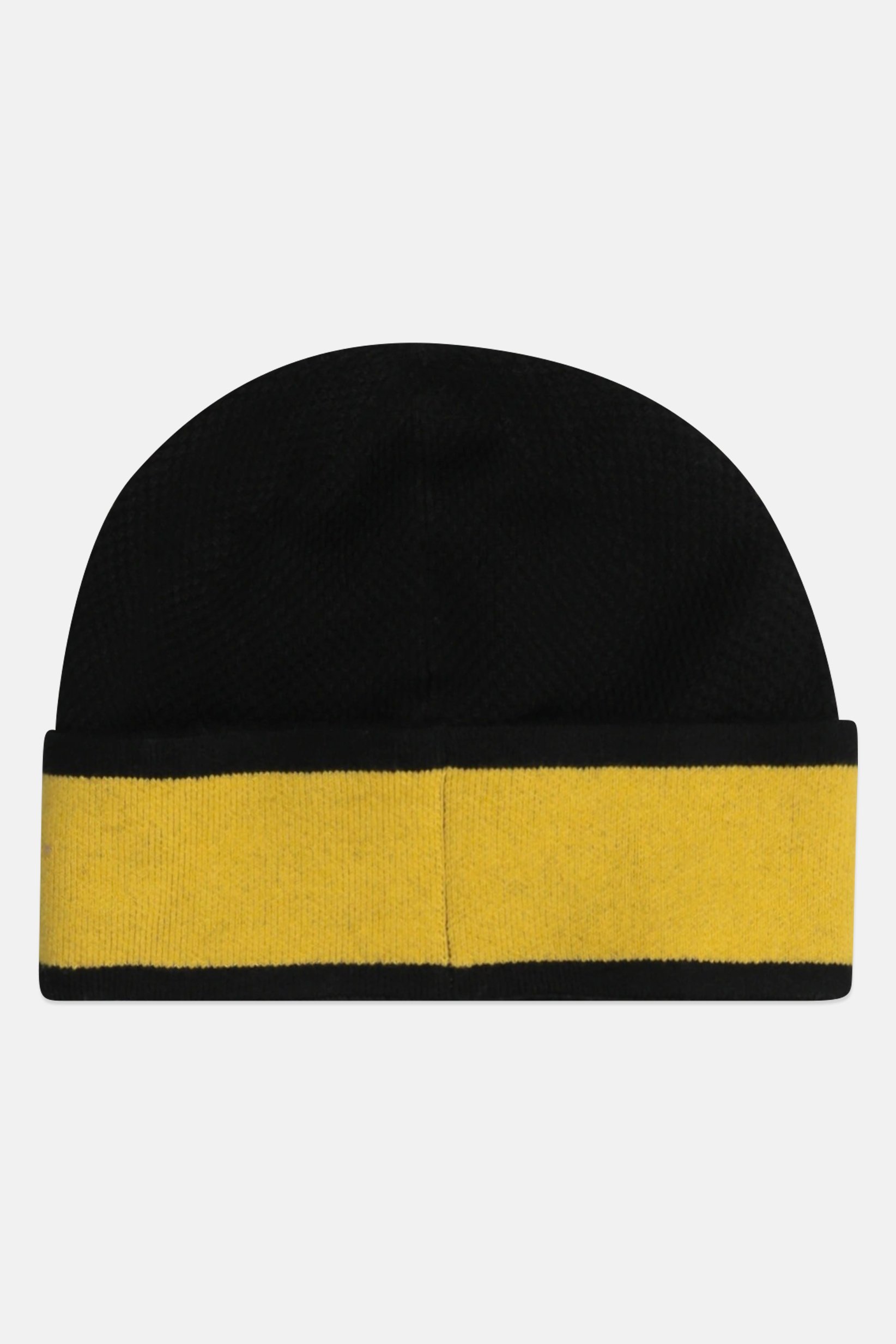 Men Brand Logo Beanie Hat, Black