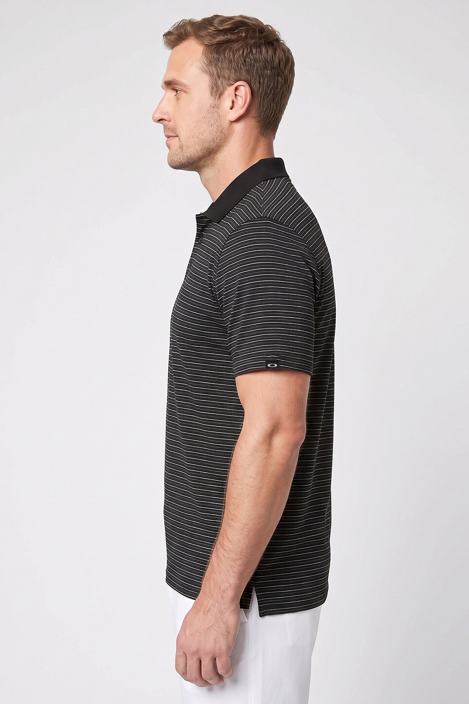 Men Regular Fit Short Sleeve Training Polo Shirt, Black