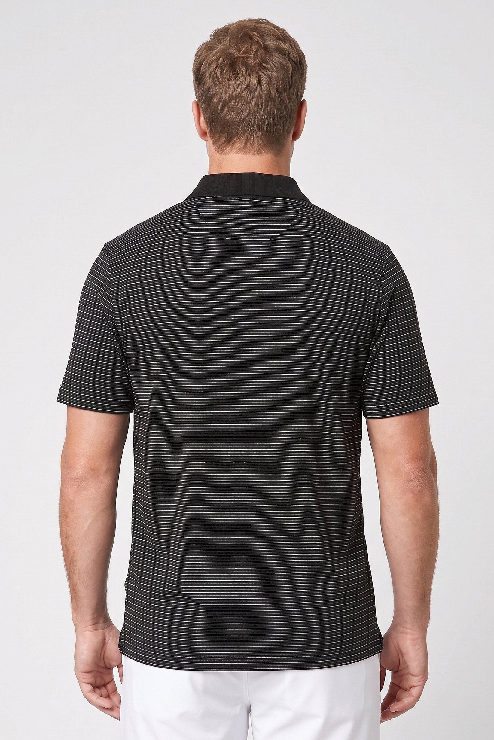 Men Regular Fit Short Sleeve Training Polo Shirt, Black