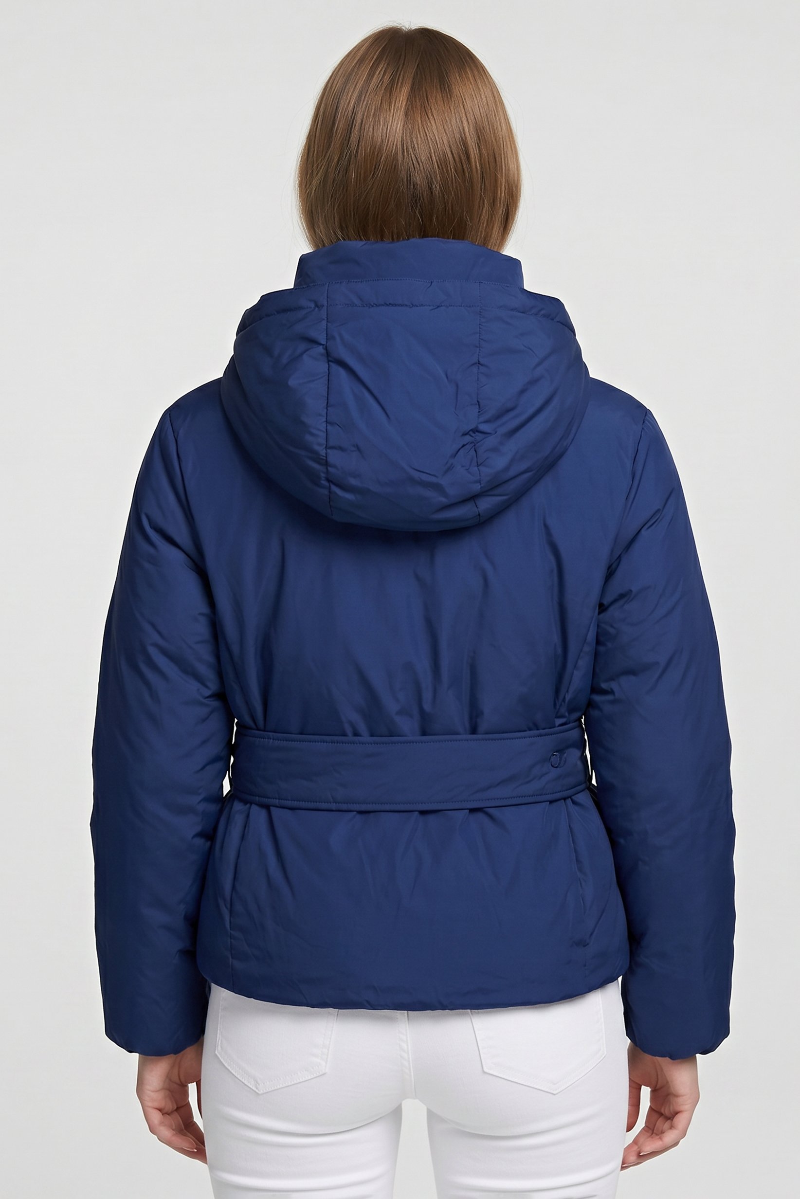 Women Brand Logo Puffer Jacket, Blue
