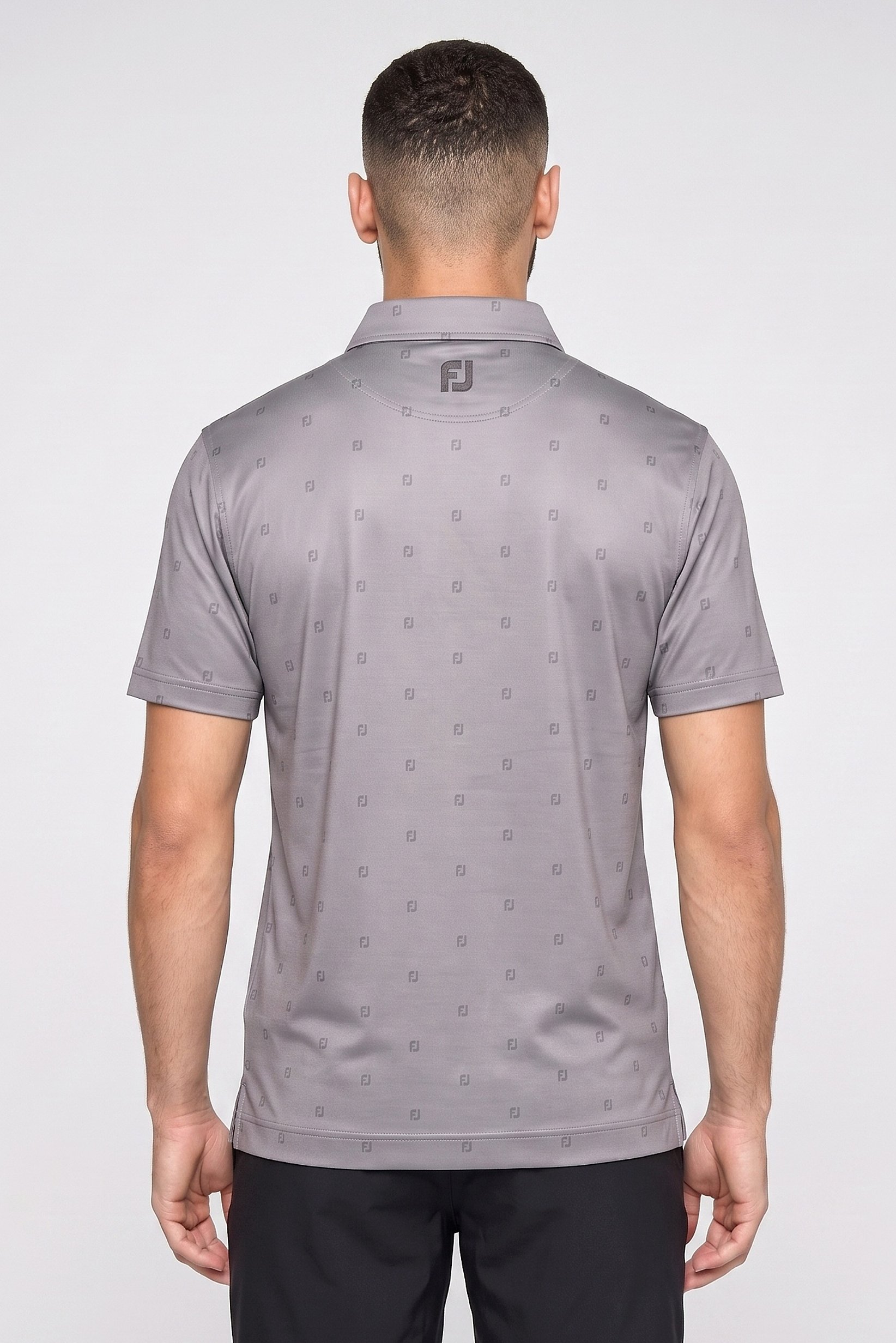 Men Athletic Fit Short Sleeve Golf Polo Shirt, Grey