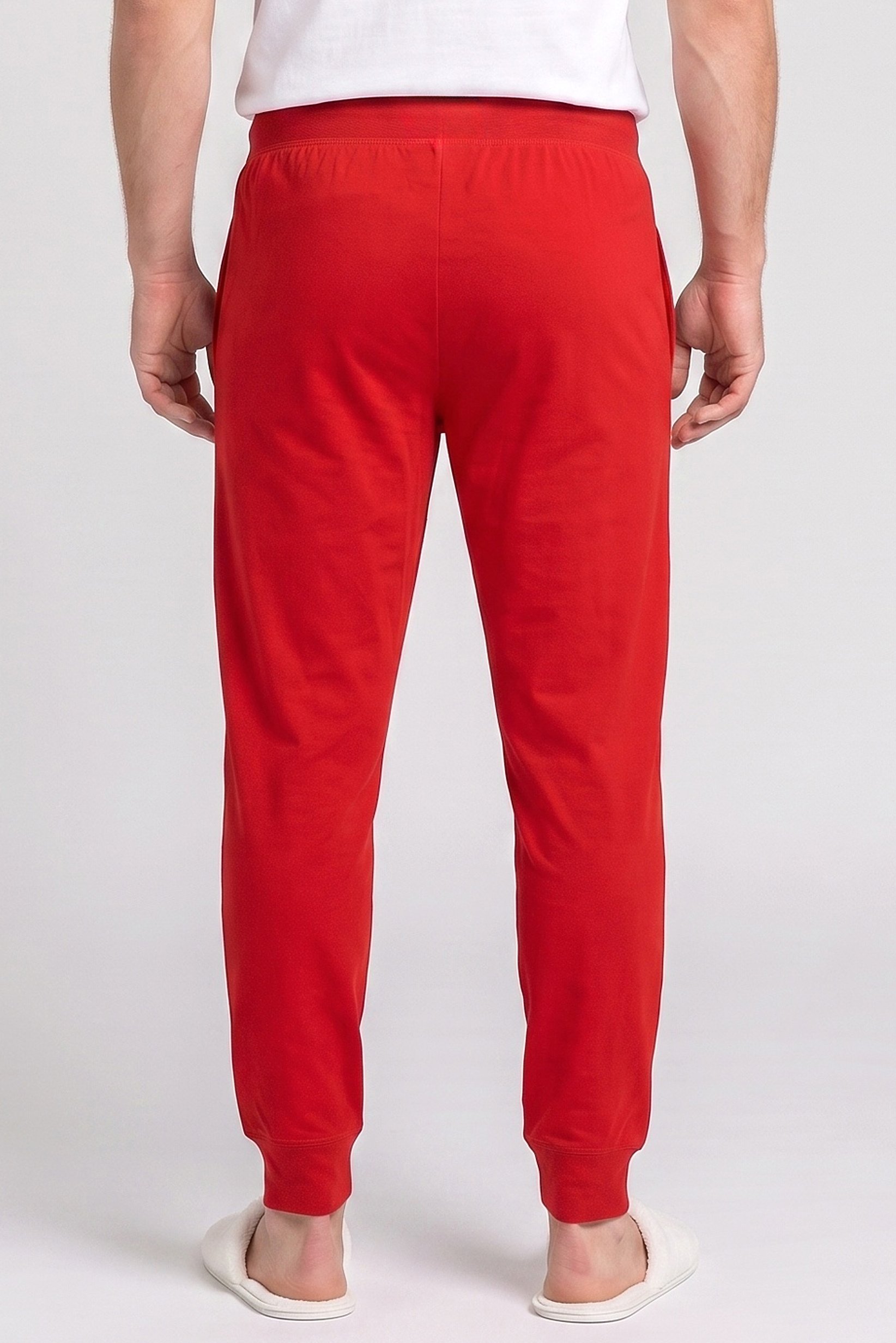 Polo Ralph Lauren Men Embroidered Logo Pyjama Pants, Red