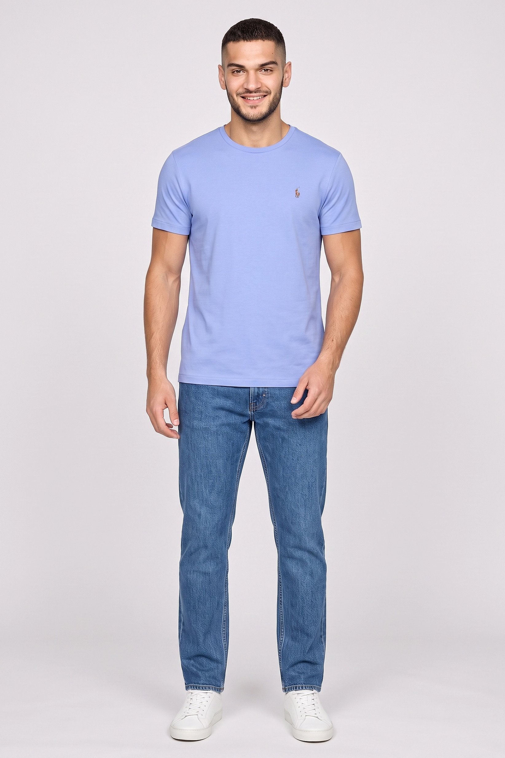 Polo Ralph Lauren Men Crew Neck Short Sleeve Embroidered Logo T-Shirt, Blue