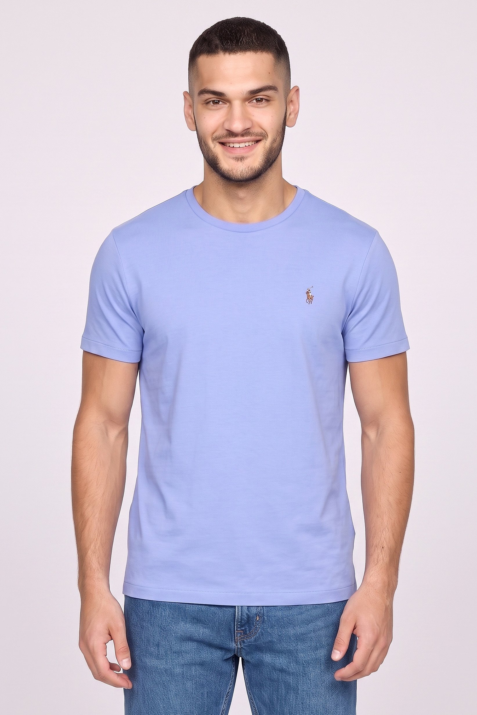 Polo Ralph Lauren Men Crew Neck Short Sleeve Embroidered Logo T-Shirt, Blue