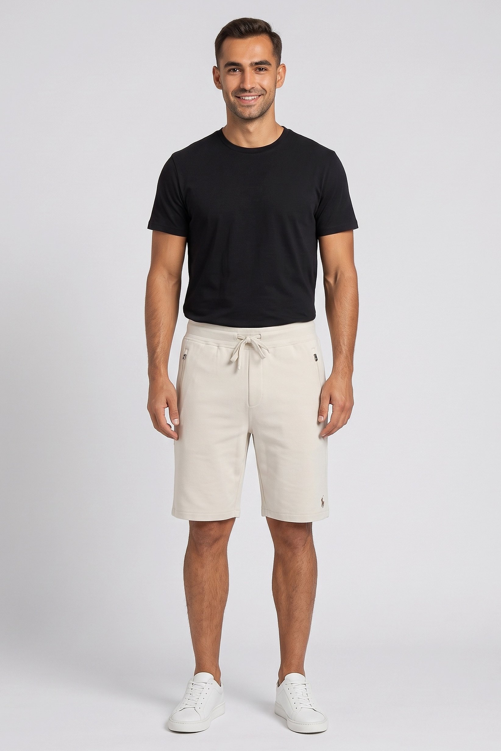 Polo Ralph Lauren Men Embroidered Logo Basic Short, Cream