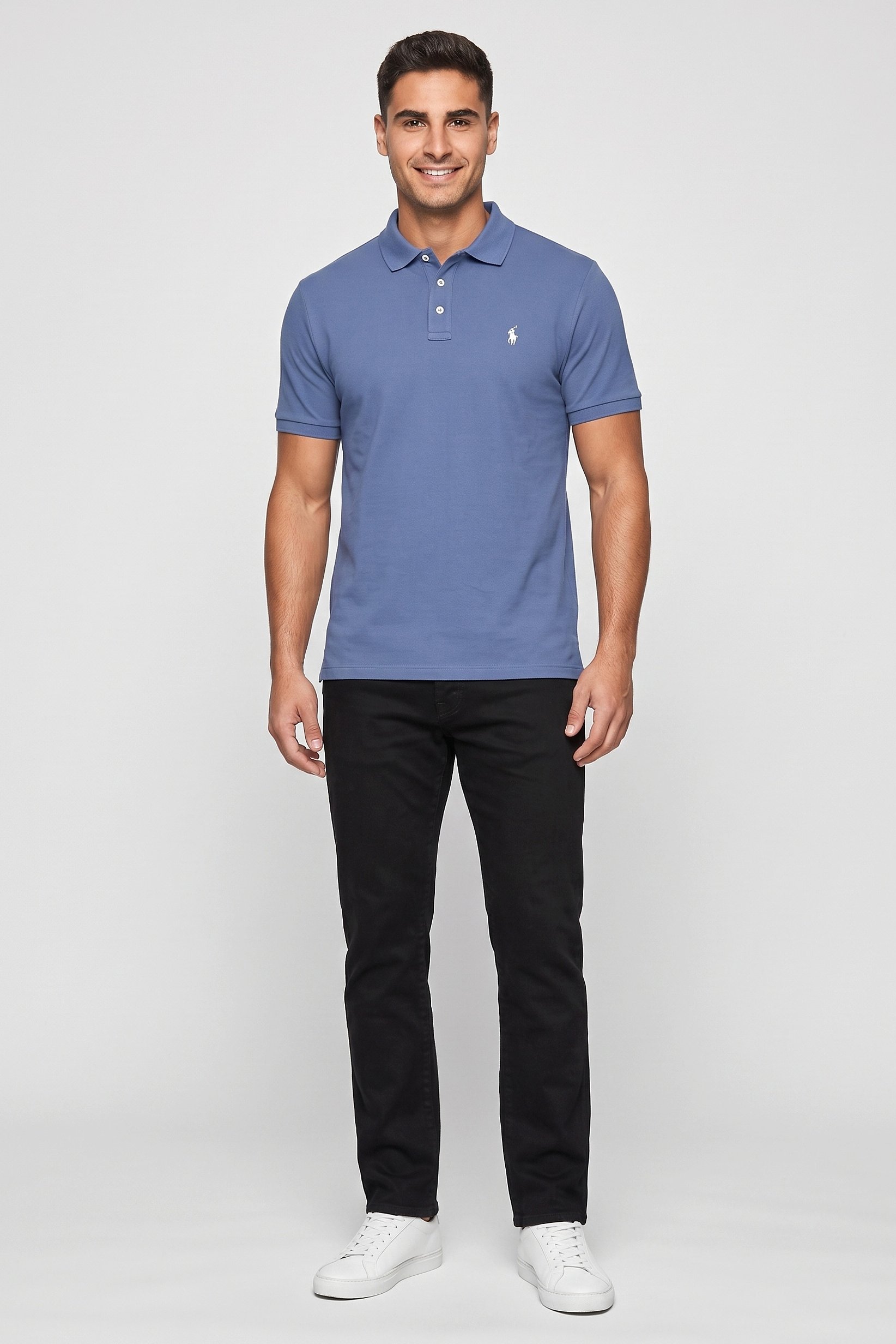 Polo Ralph Lauren Men Classic Fit Embroidered Logo Short Sleeve Polo, Slate Blue