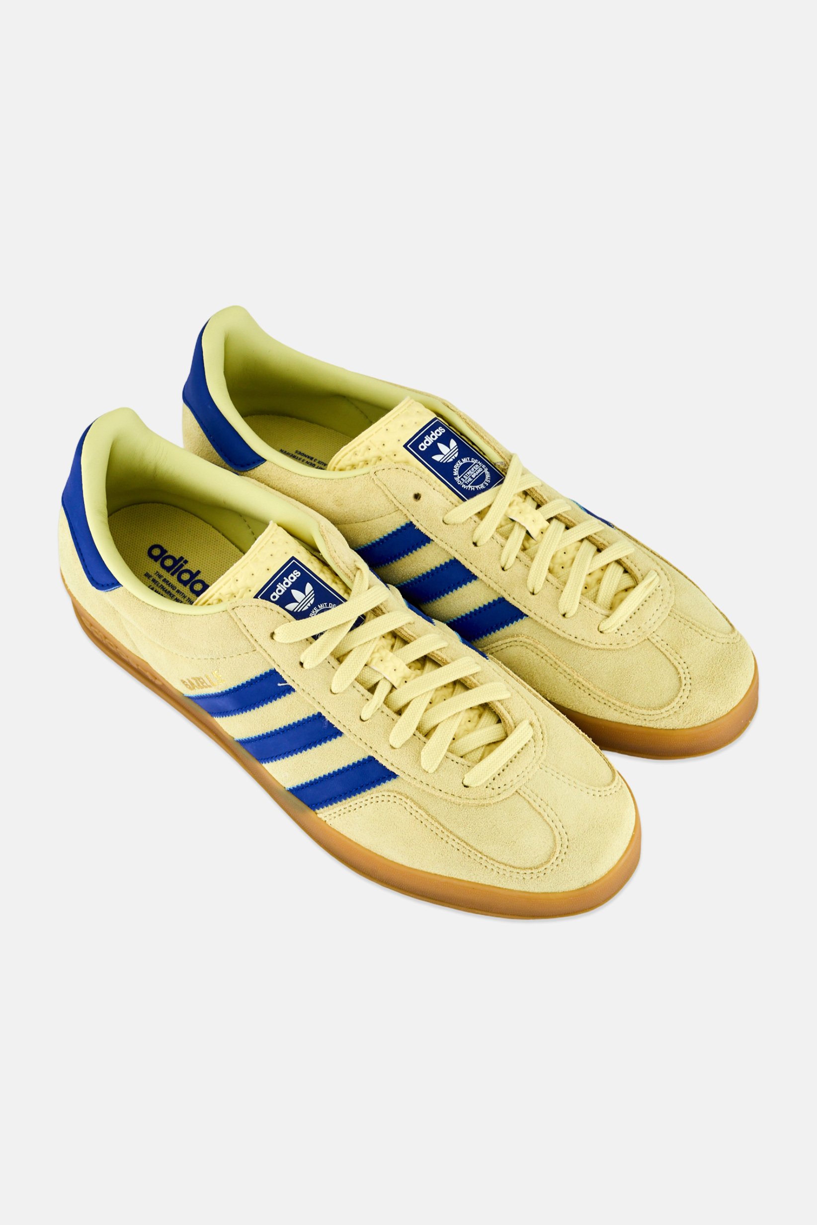Men Gazelle Lace Up Training Shoes, Light Pastel Yellow
