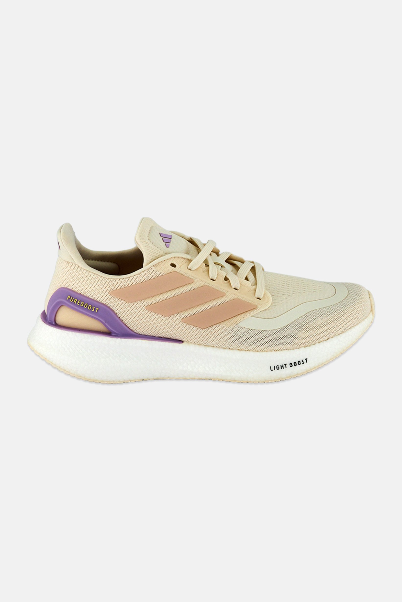 Women Pureboost 5 Lace Up Running Shoes, Light Beige