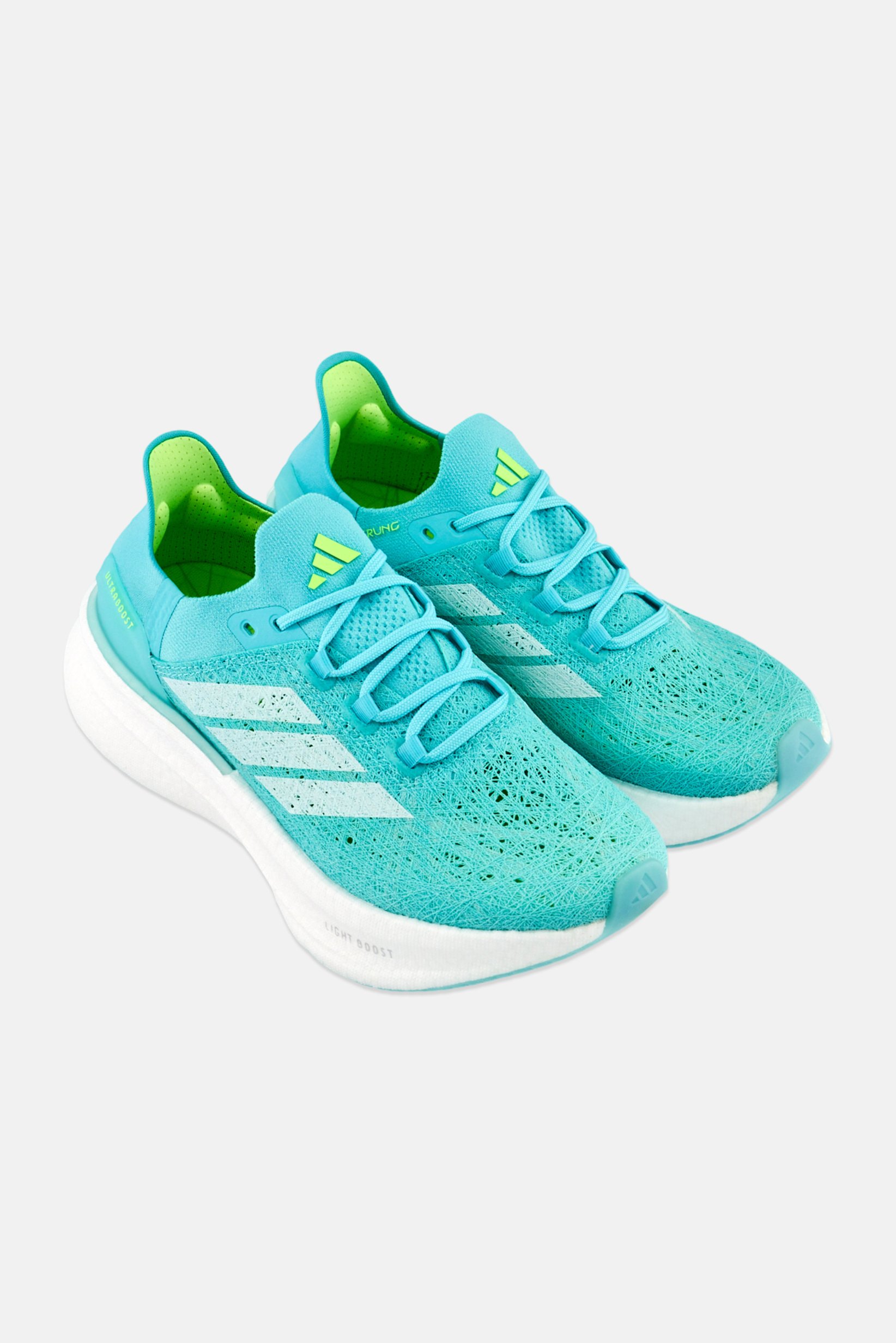 Kids Boy Ultraboost 5 Strung Lace Up Running Shoes, Aqua Blue