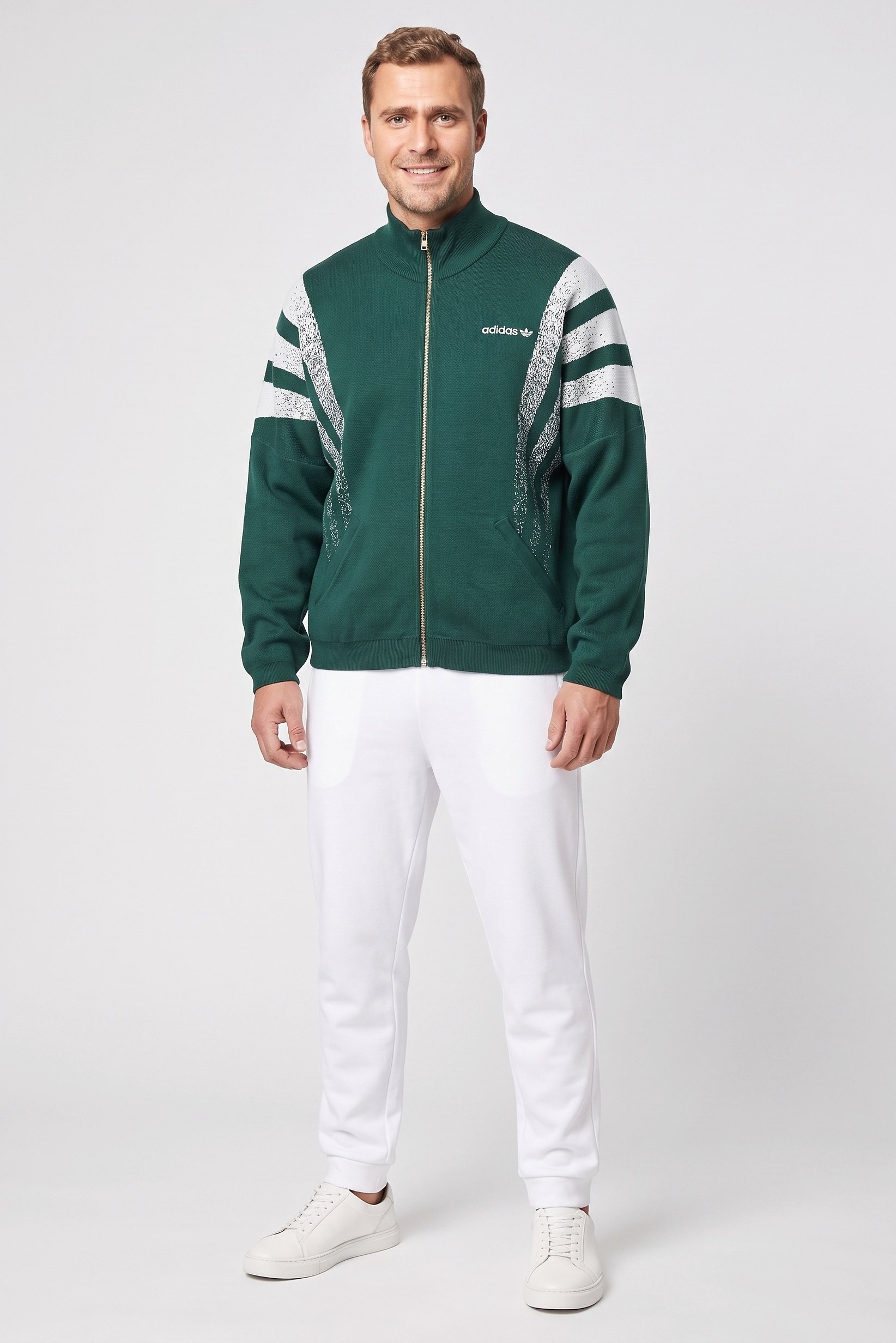 Men Sportswear Fit Long Sleeve Outdoor Jacket, Green
