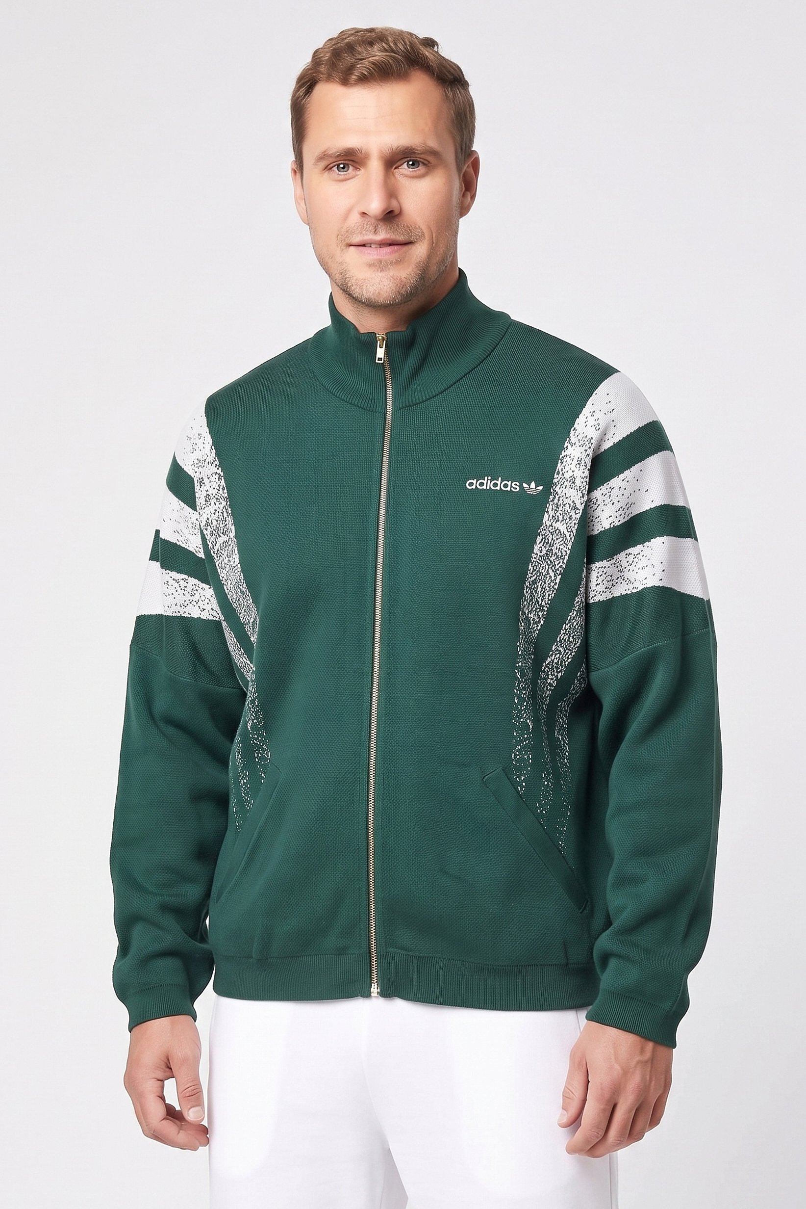 Men Sportswear Fit Long Sleeve Outdoor Jacket, Green