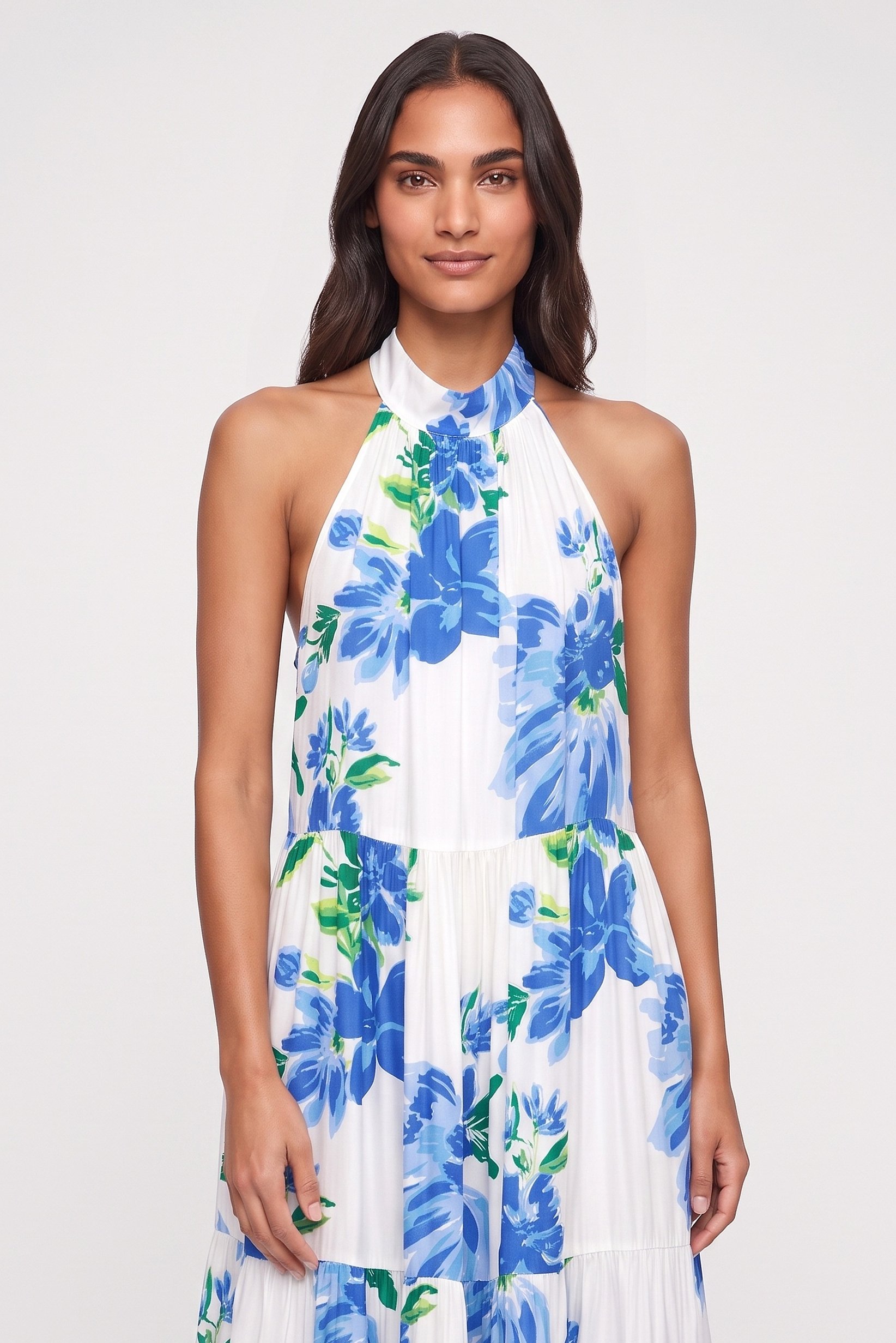 Women Floral Print Maxi Dress, Multicolor