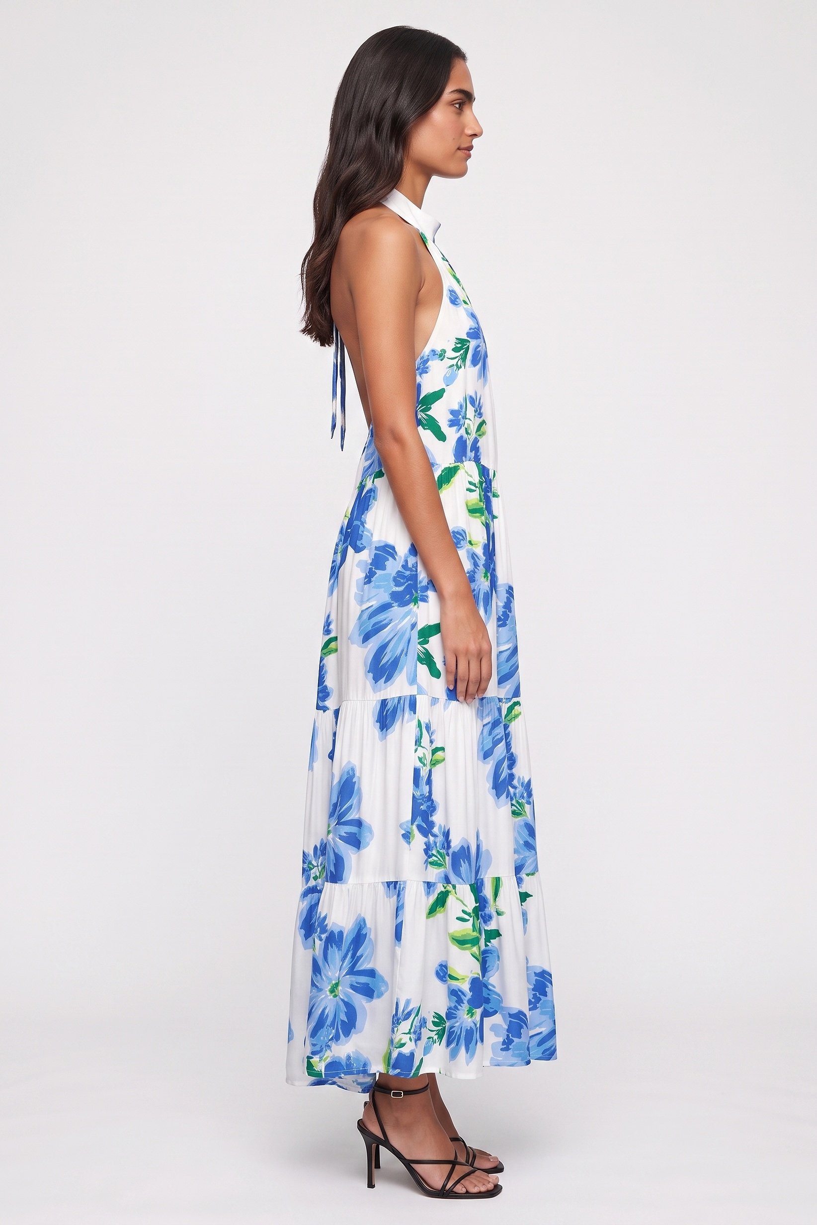 Women Floral Print Maxi Dress, Multicolor