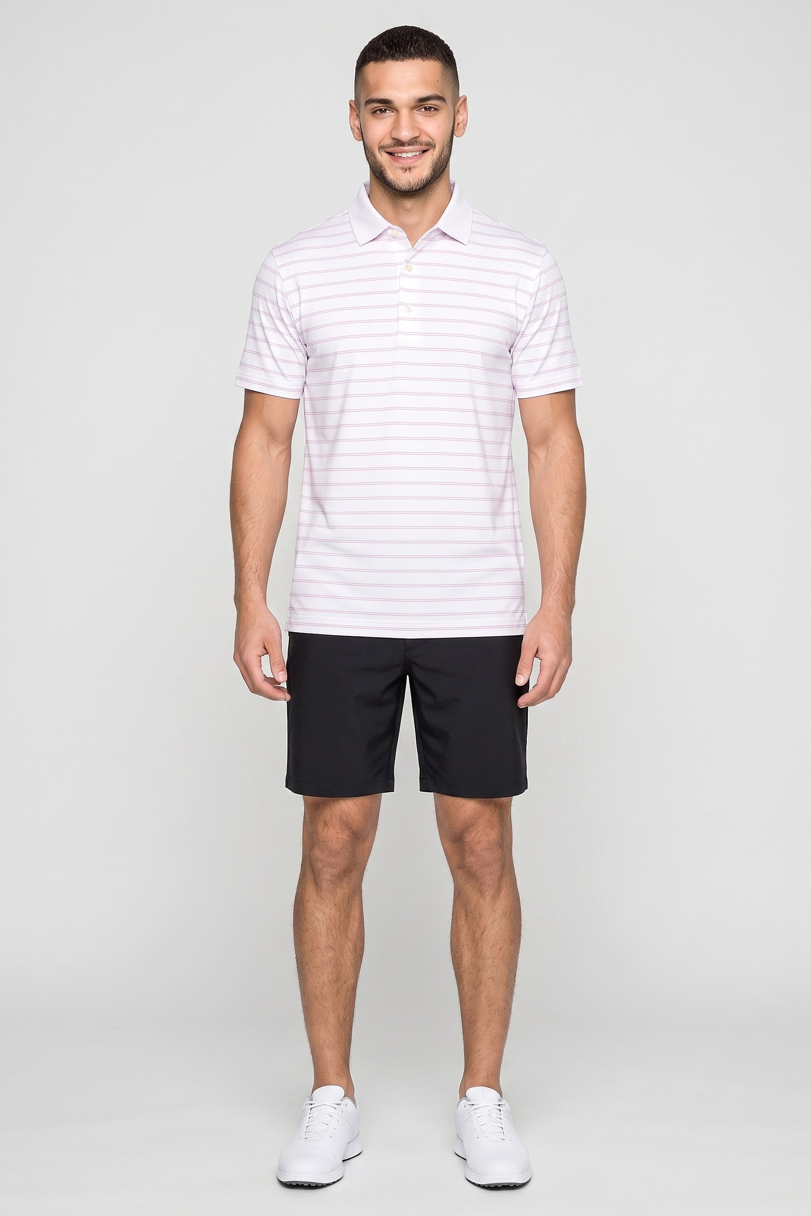 Men Athletic Fit Short Sleeve Golf Polo Shirt, Multicolor