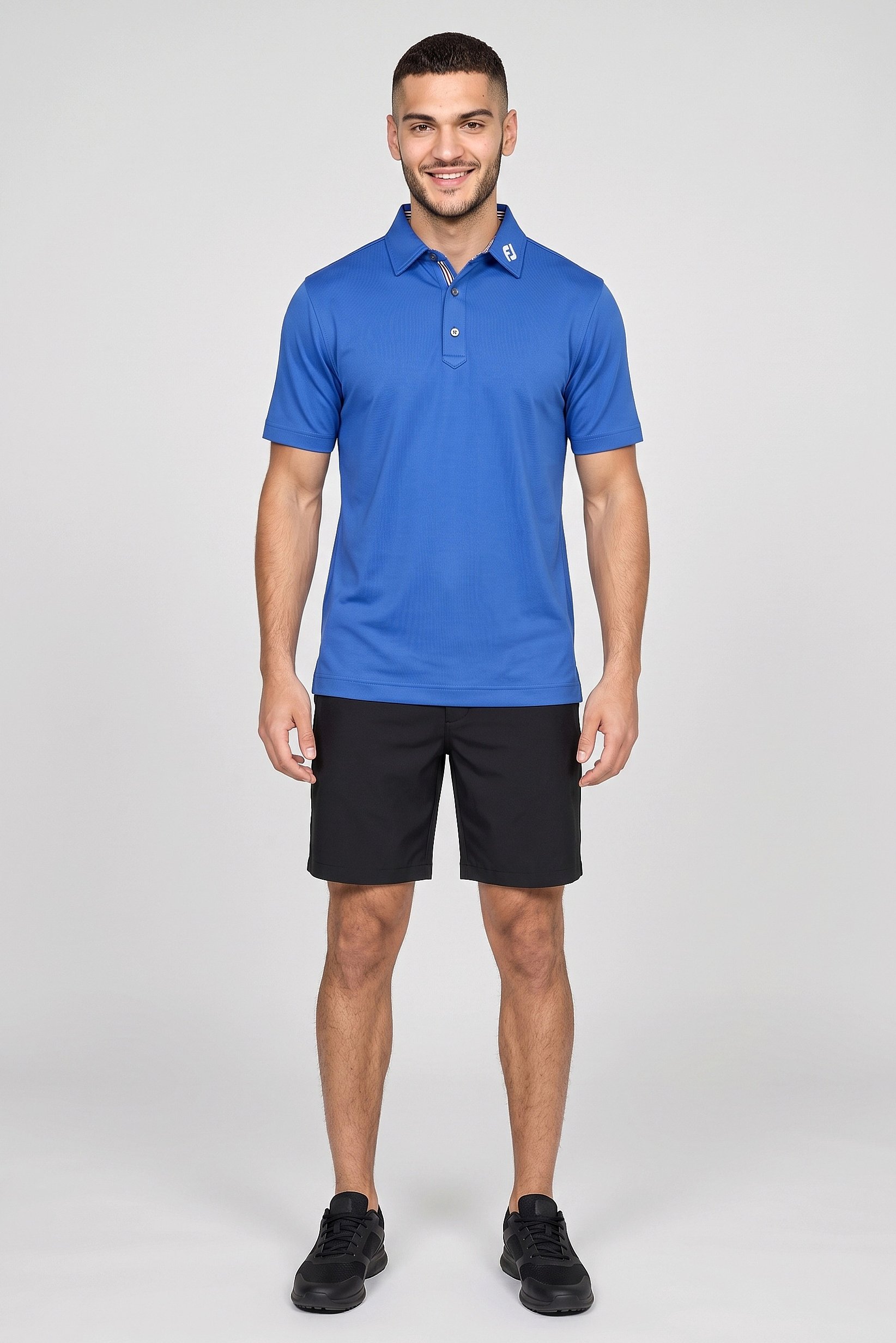 Men Athletic Fit Short Sleeve Golf Polo Shirt, Royal Blue