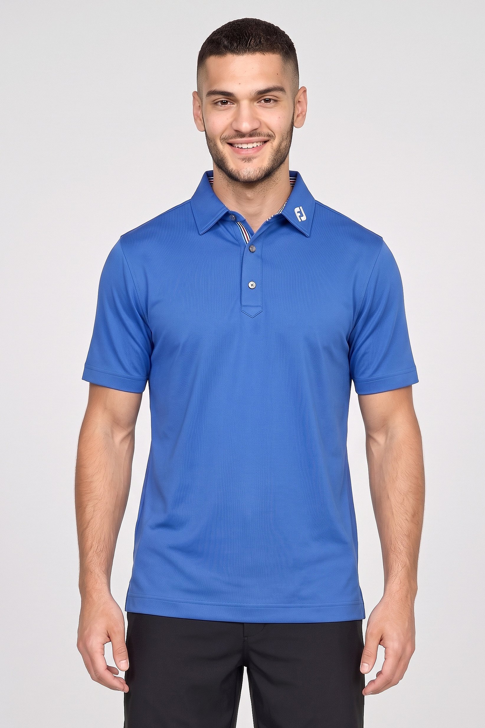 Men Athletic Fit Short Sleeve Golf Polo Shirt, Royal Blue