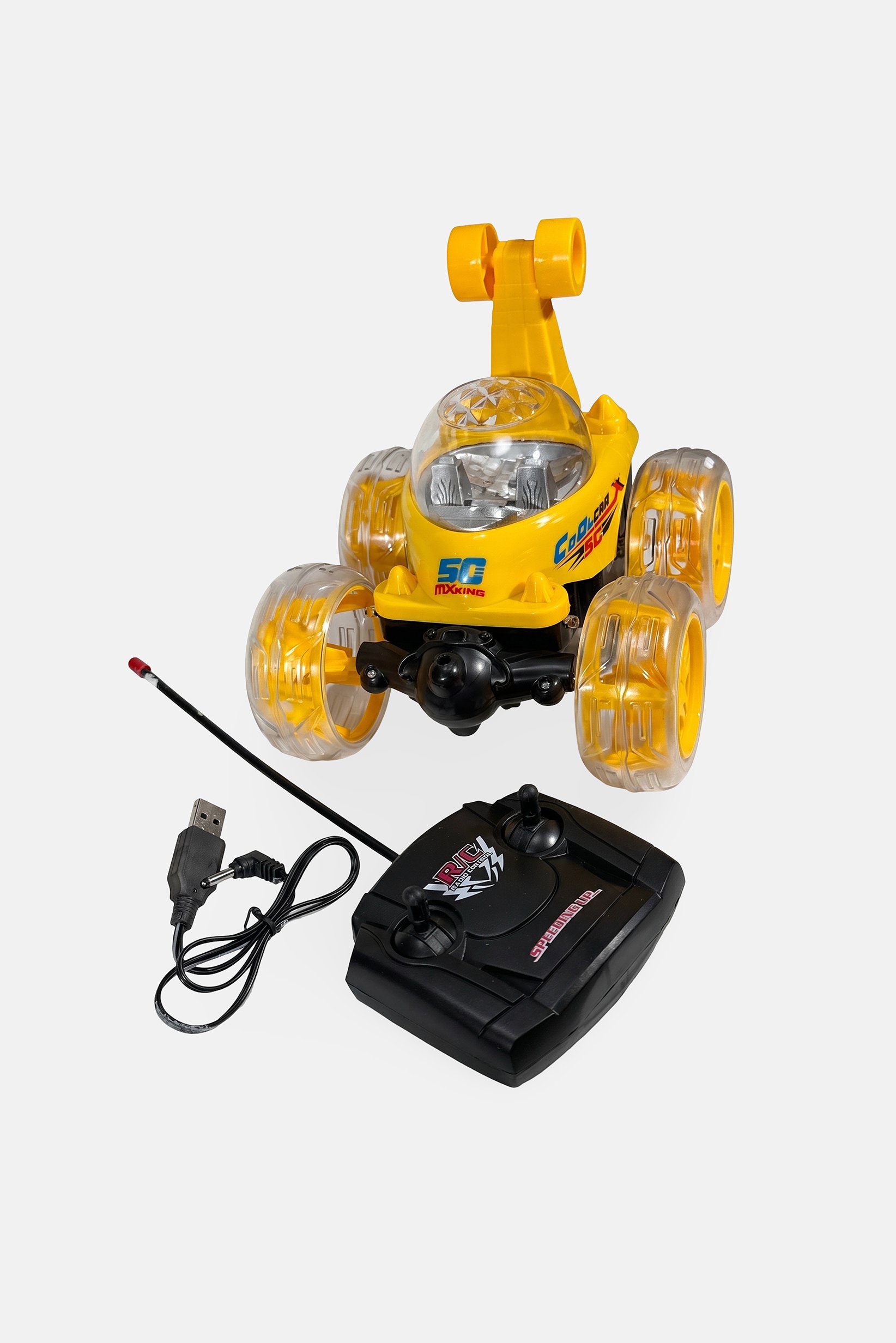 Remote Control Stunt Car, Yellow