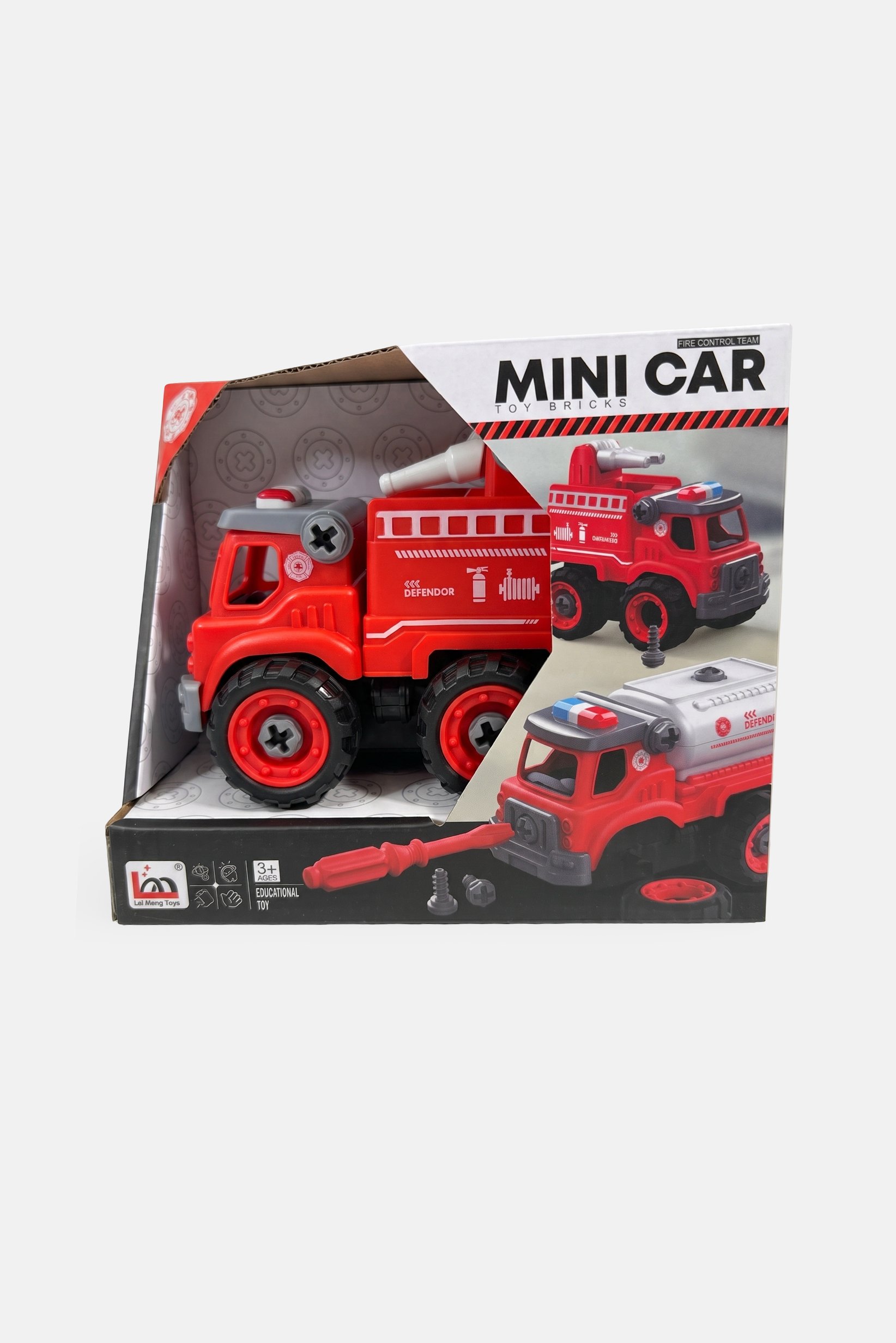 Assembly Educational Mini Fire Engine Toy, Red