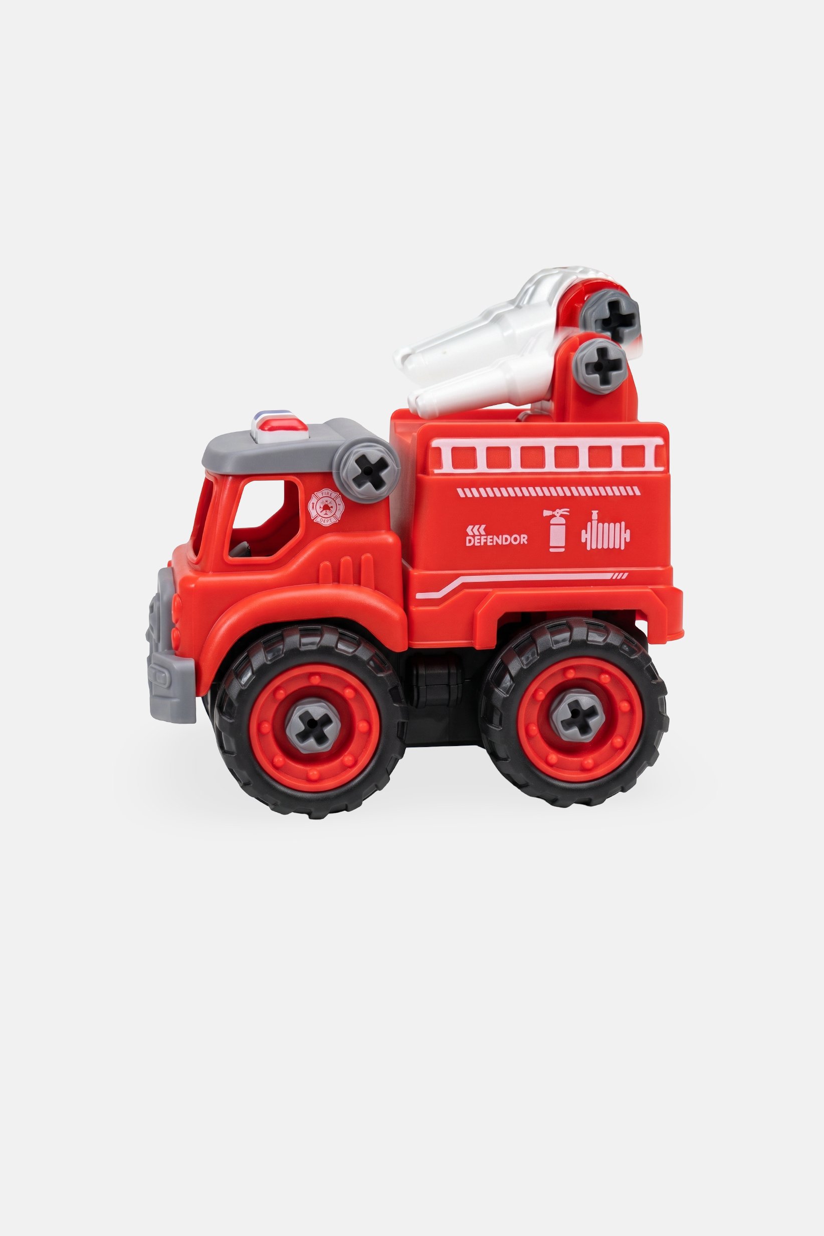 Assembly Educational Mini Fire Engine Toy, Red